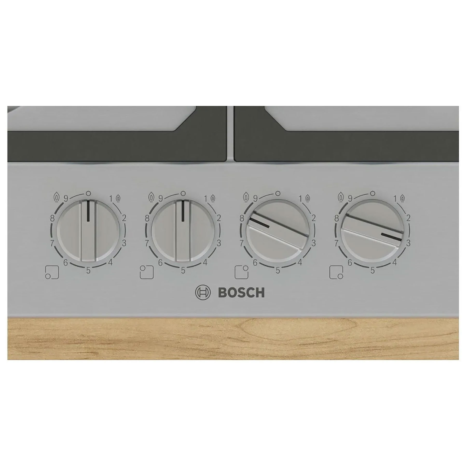 Bosch PCP6A5I90 Series 6 60cm 4 Burner Gas Hob in Brushed Steel, photo 2