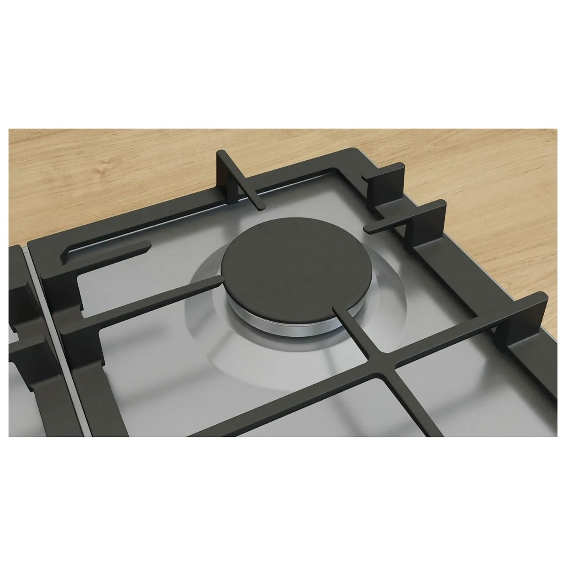 Bosch PCP6A5I90 Series 6 60cm 4 Burner Gas Hob in Brushed Steel, photo 4