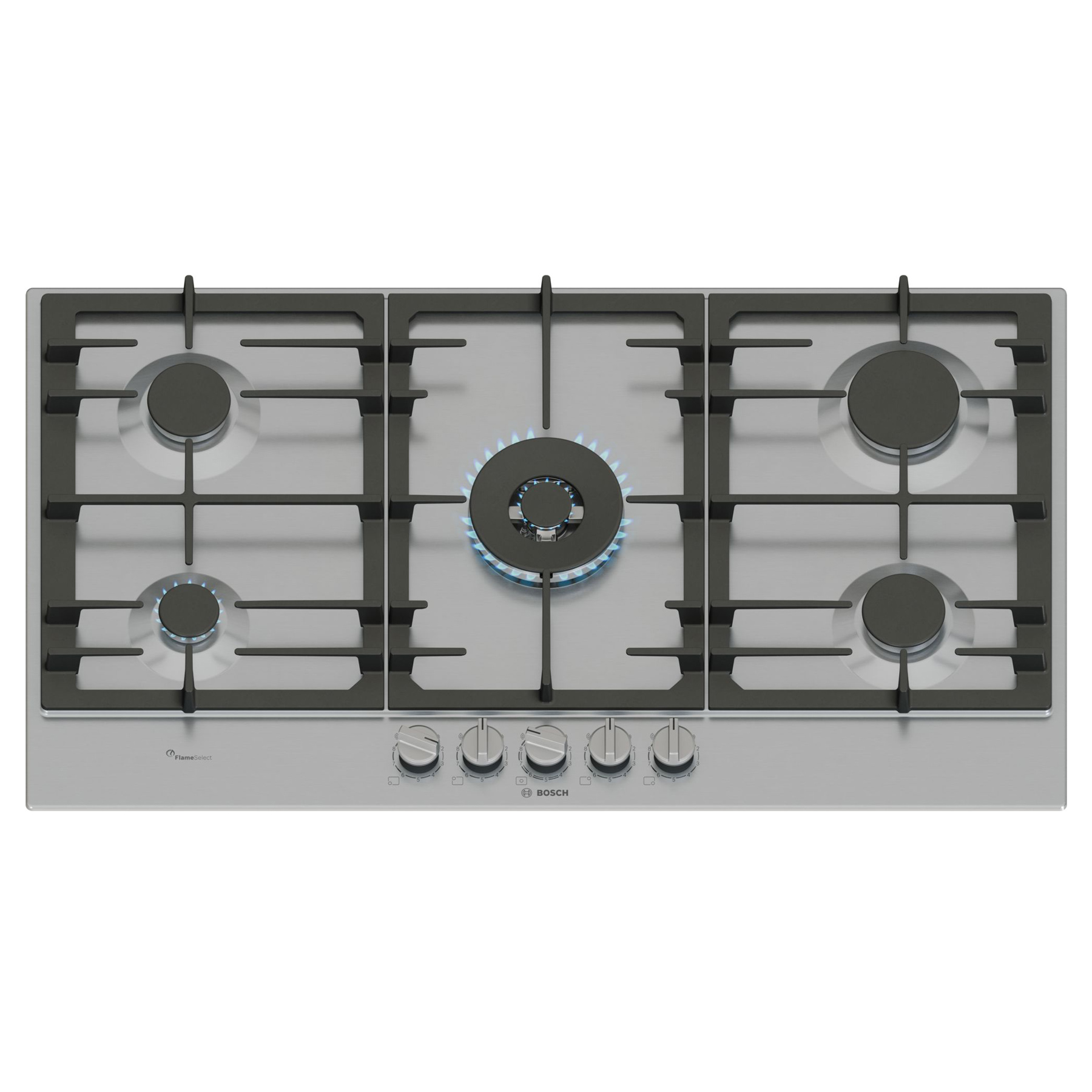 Bosch PCR9A5I90 90cm Series 6 5 Burner Gas Hob – STAINLESS STEEL