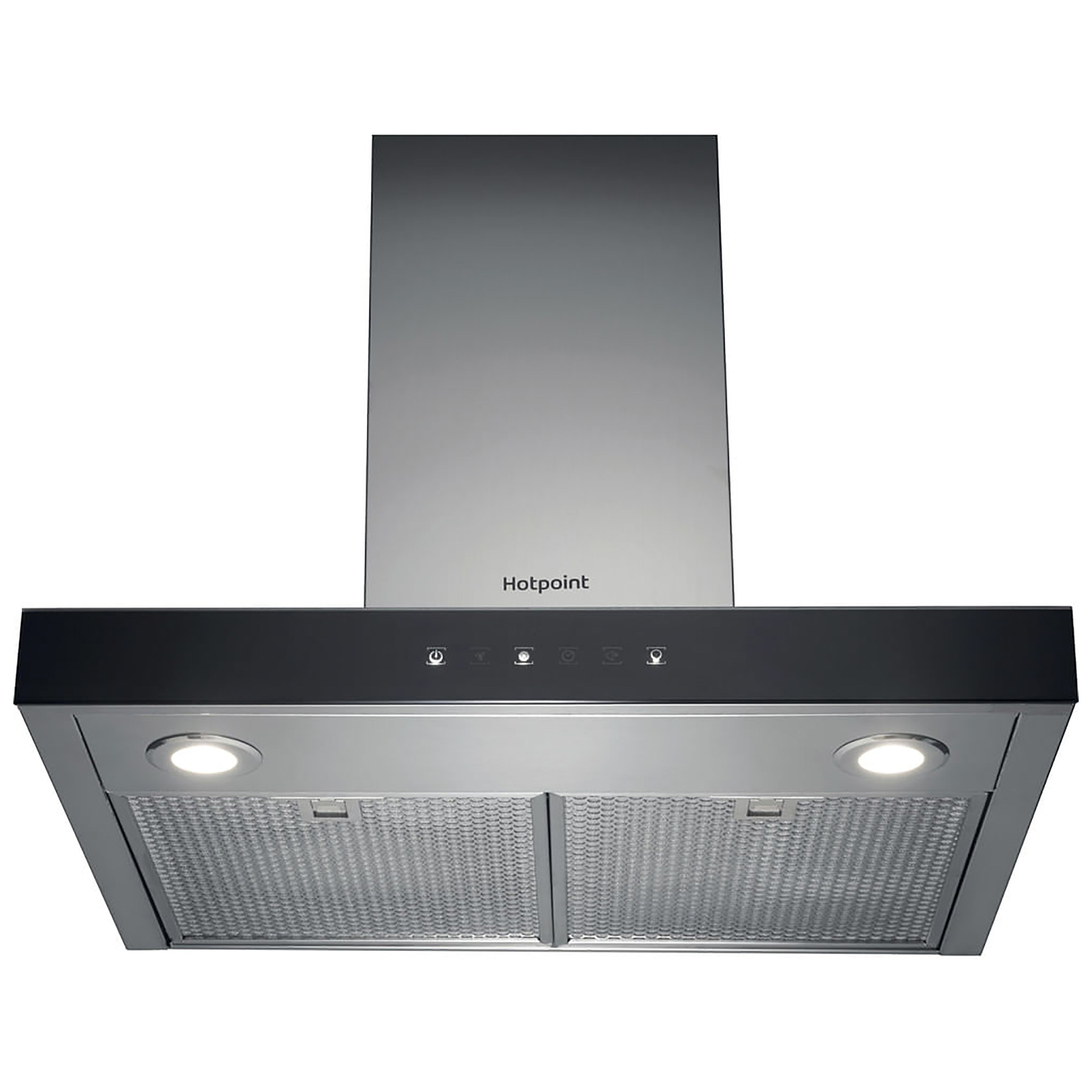 Image of Hotpoint PHBS68FLTIX 60cm Chimney Hood in Stainless Steel