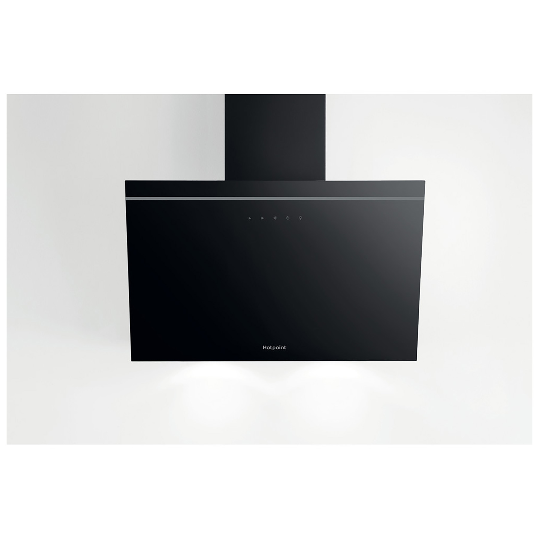 Hotpoint PHVP62FLTK 60cm Vertical Cooker Hood in Black 4 Speed A Rated