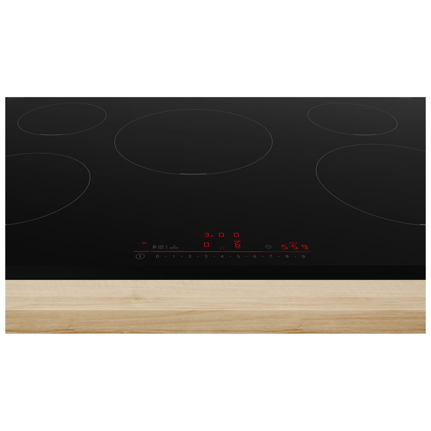 Bosch PIV831HB1E Series 6 80cm 5 Zone Induction Hob in Black, photo 2