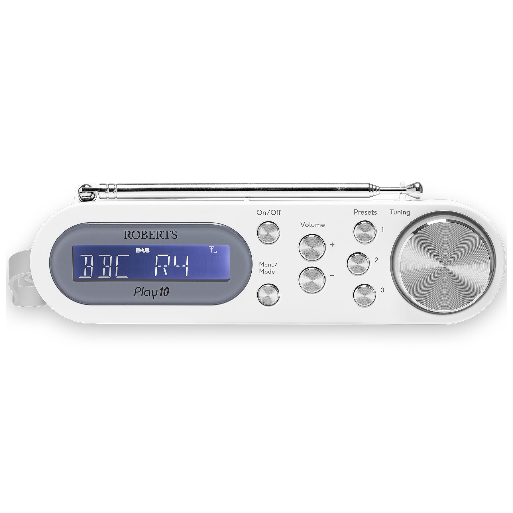Roberts PLAY10W Play 10 DAB FM RDS Compact Portable Radio in White, photo 4