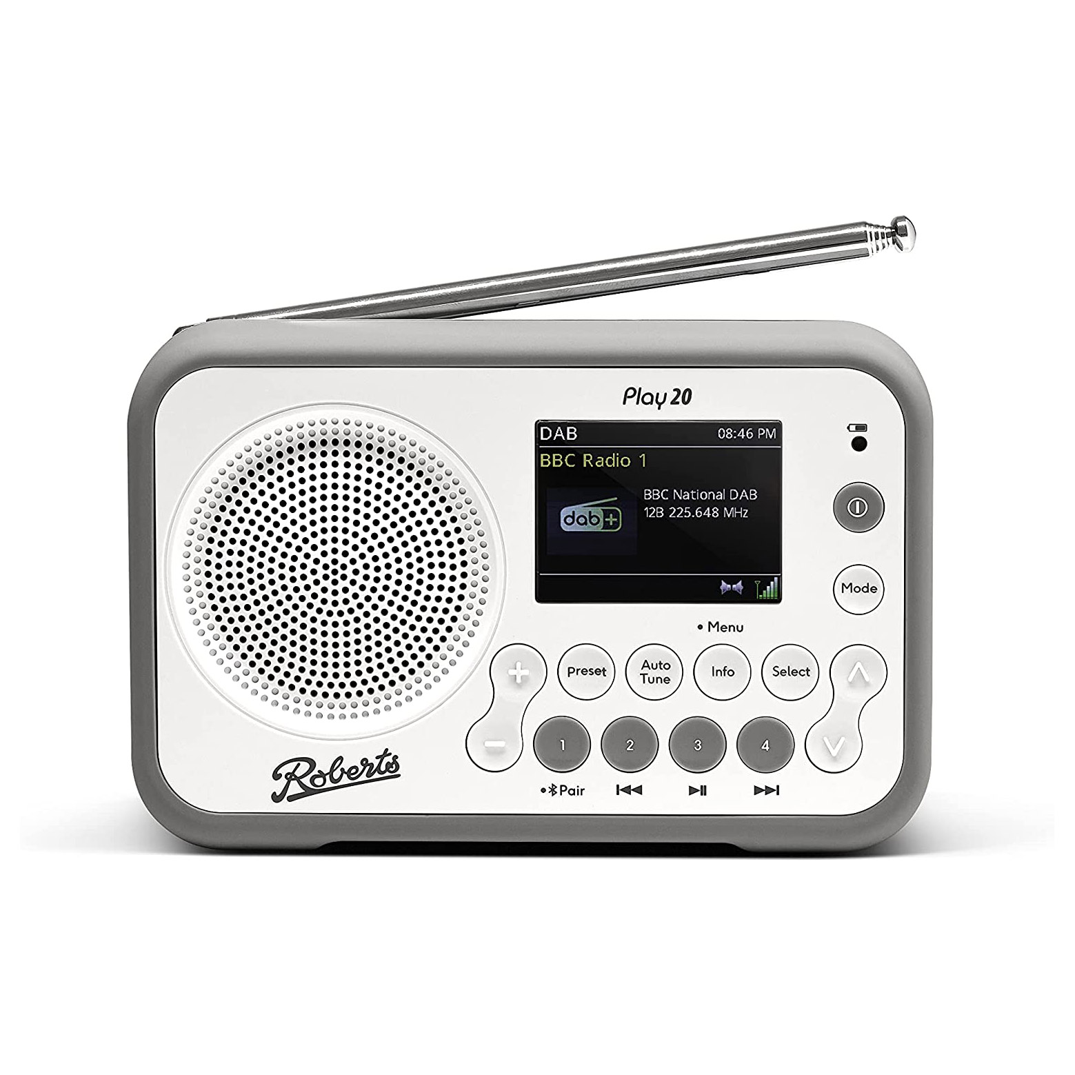 Image of Roberts PLAY20W Bluetooth DAB DAB FM Portable Radio in White