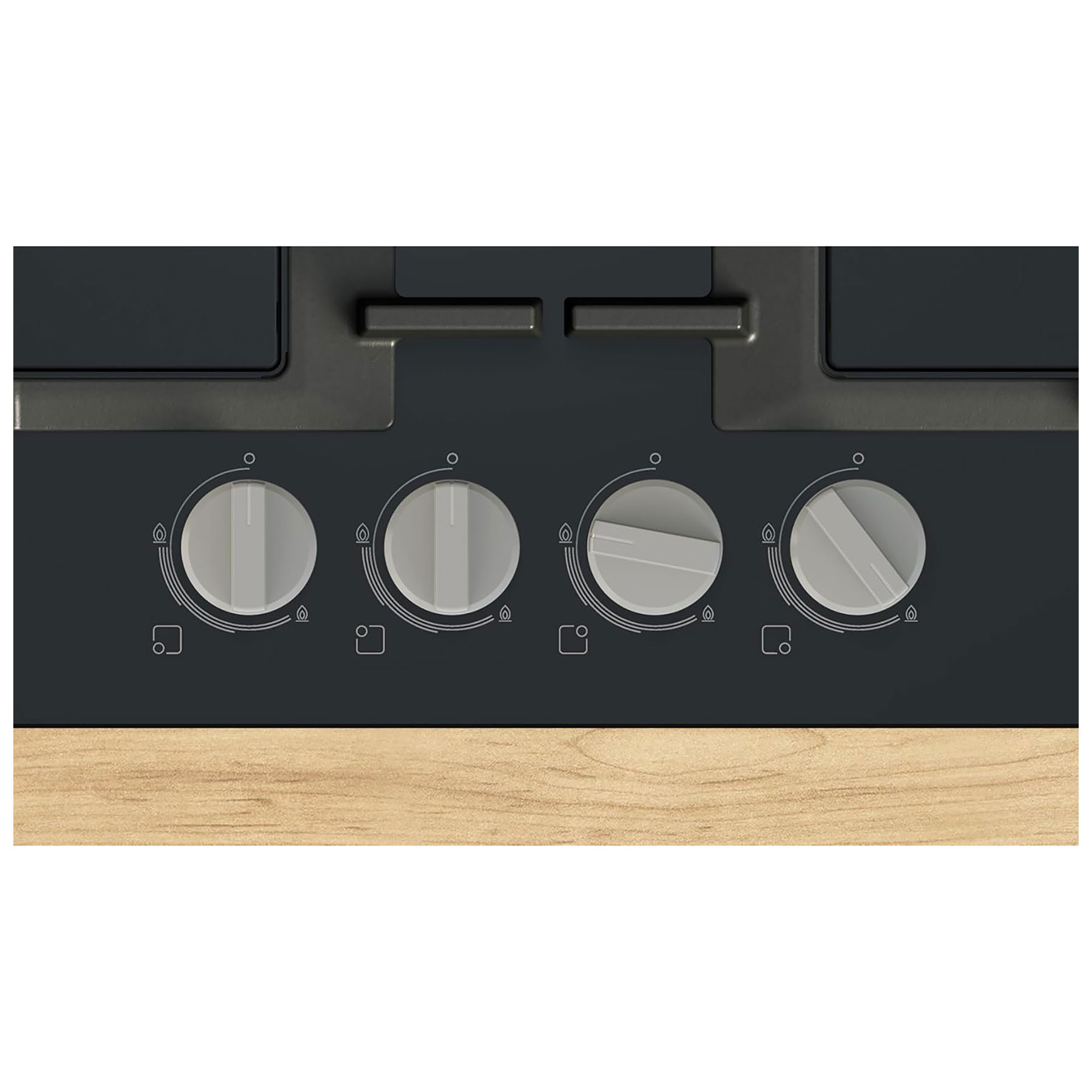 Bosch PNP6B6K40 Series 4 60cm 4 Burner Gas Hob in Black Glass, photo 2