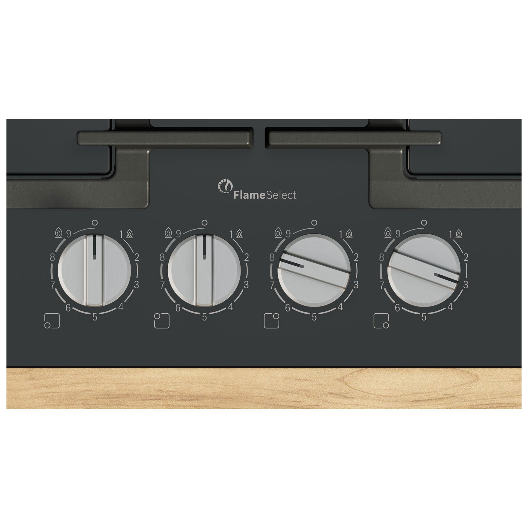 Bosch PPP6A6I40 Series 6 60cm 4 Burner Gas Hob in Tempered Black Glass, photo 2