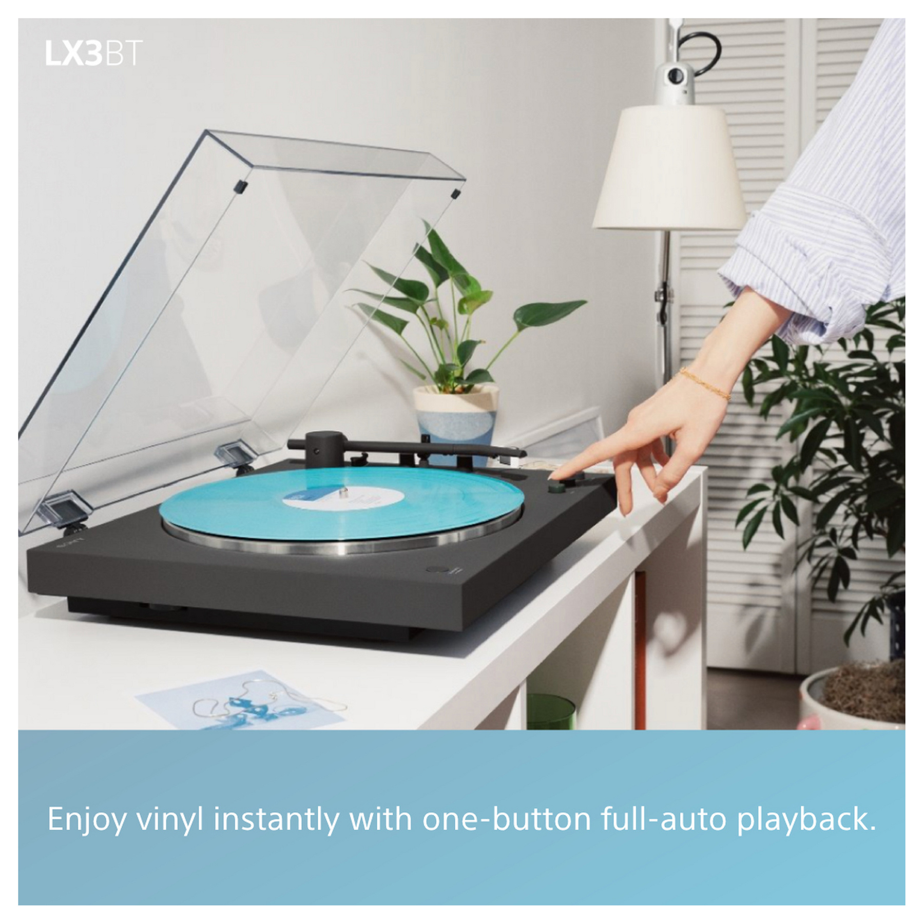 Sony PSLX3BT Auto Playback Wireless Turntable in Dark Grey with Blueto, photo 5