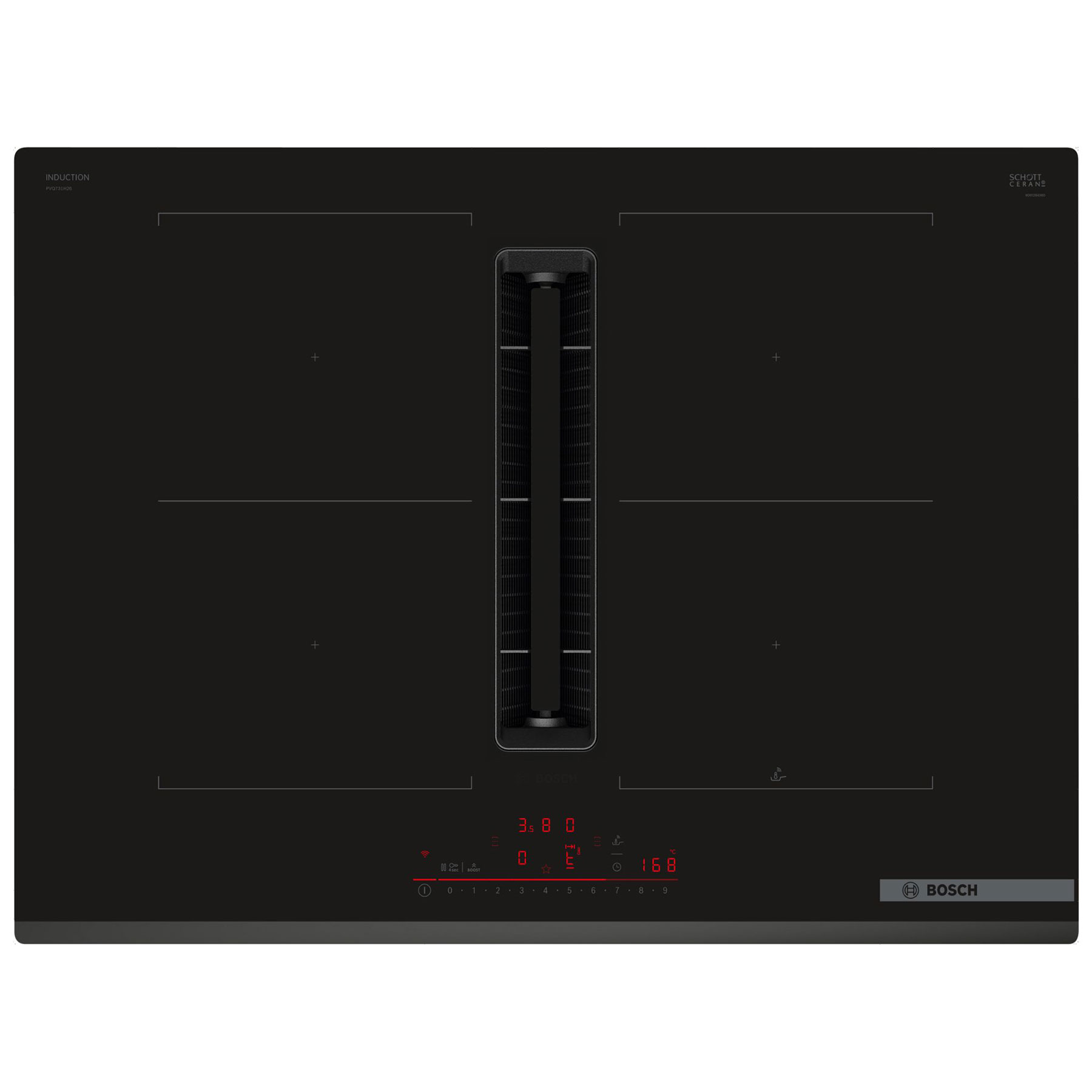 Bosch PVQ731H26E Series6 Built In 70cm 2 Zone Flex Induction Venting H