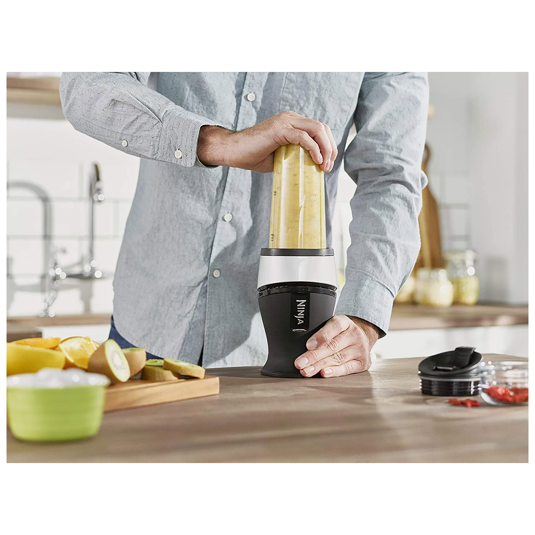 Ninja QB3001UKS Slim Blender Smoothie Maker 0 47L 700W, photo 5