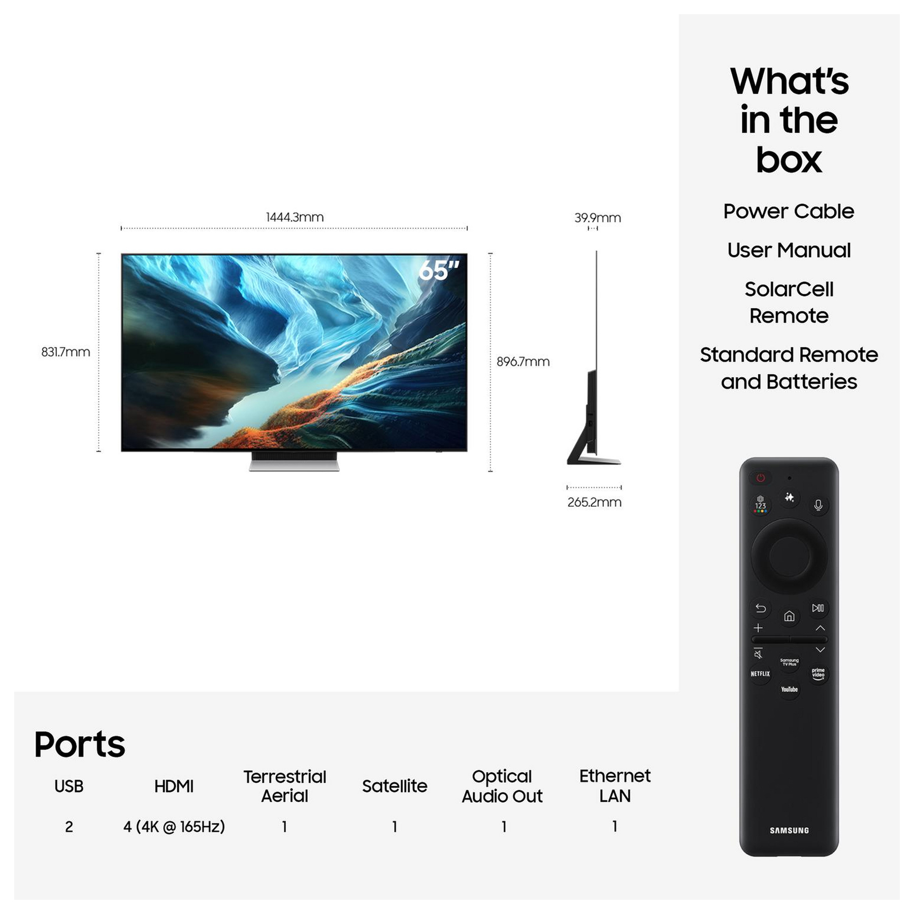Samsung 2026 65 OLED 4K S90H 4K Vision AI Smart TV QE65S90HAEXXU Graphite, photo 3