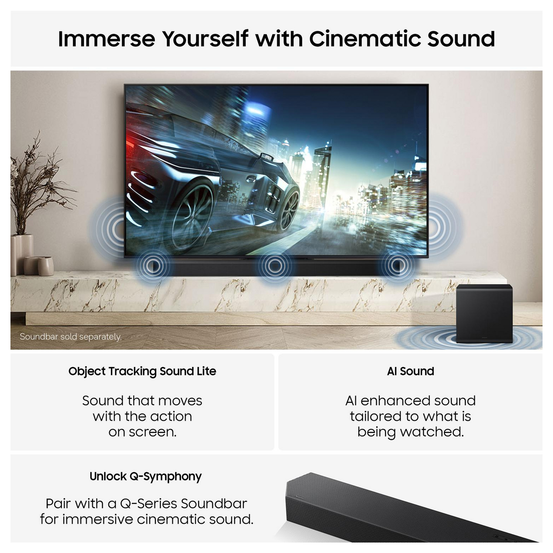 Samsung QE75QN73HA 75 4K Ultra HD HDR Neo QLED Vision AI Smart LED TV, photo 3