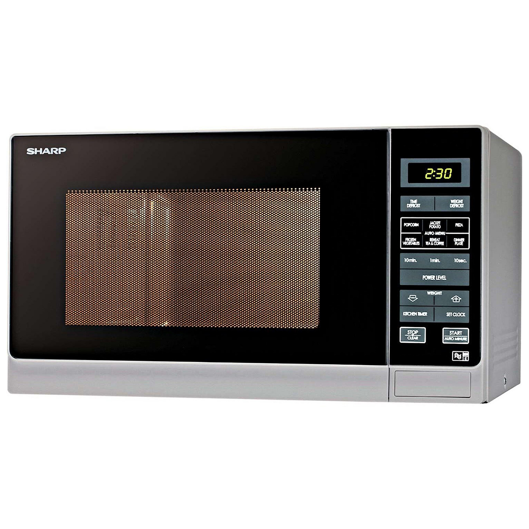 Sharp R372SLM Microwave Oven in Silver 25 Litre 900W Touch Control