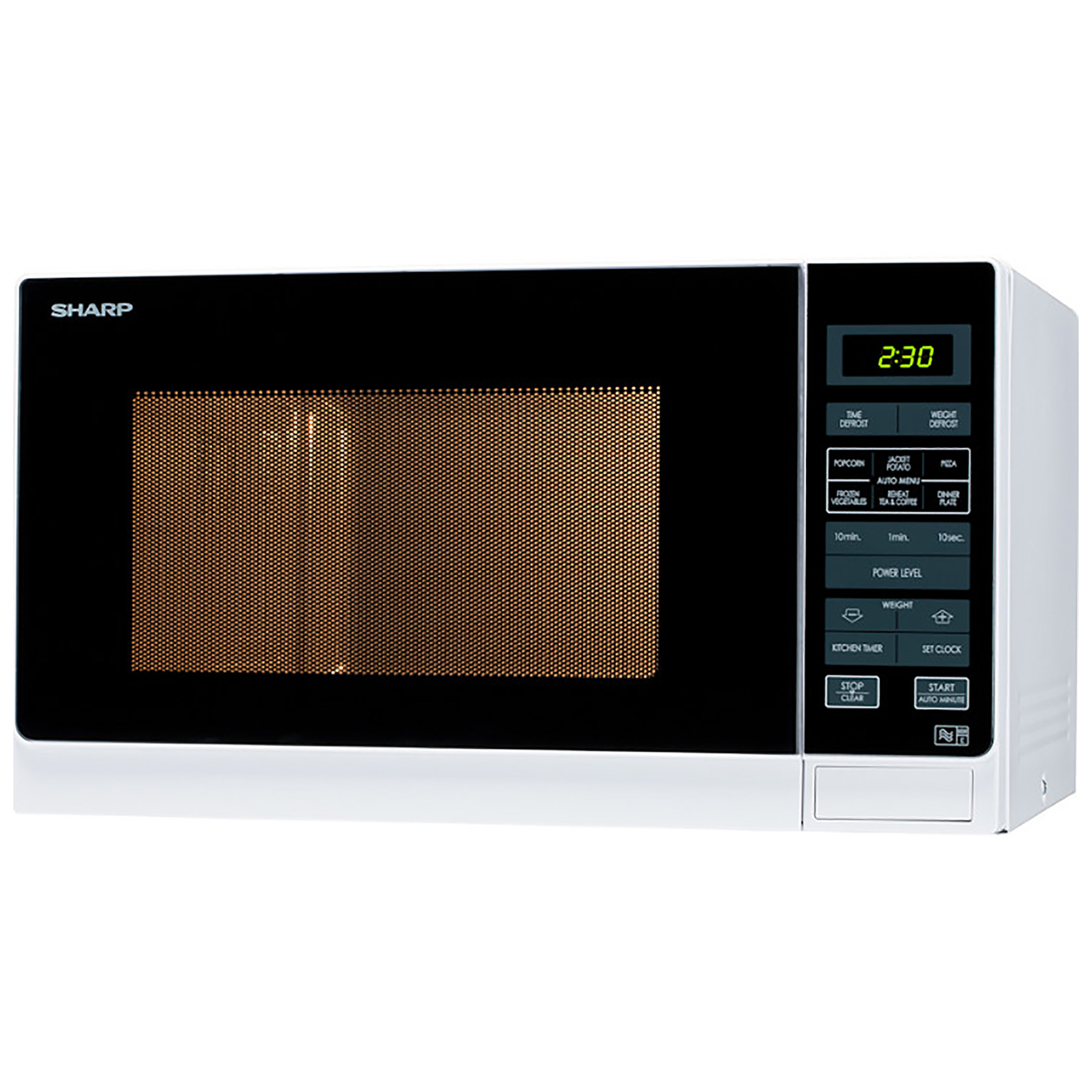 Sharp R372WM Microwave Oven in White 25 Litre 900W Touch Control