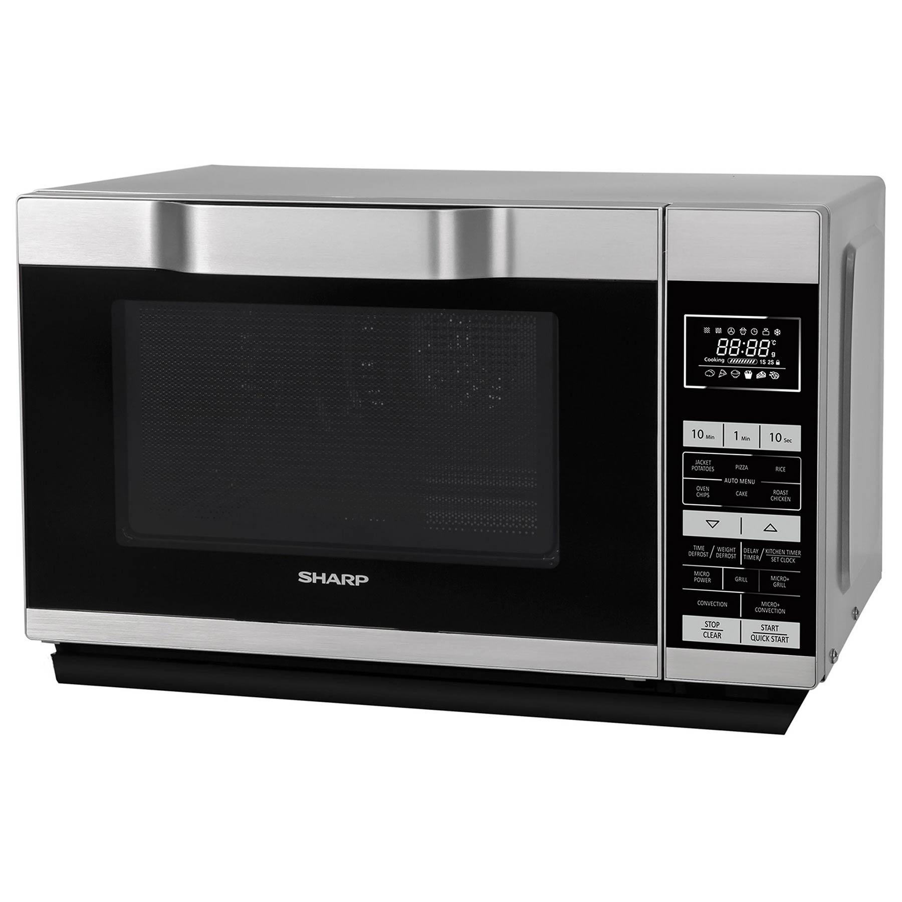 Sharp R861SLM Combination Microwave Oven in Black Silver 25L 900W