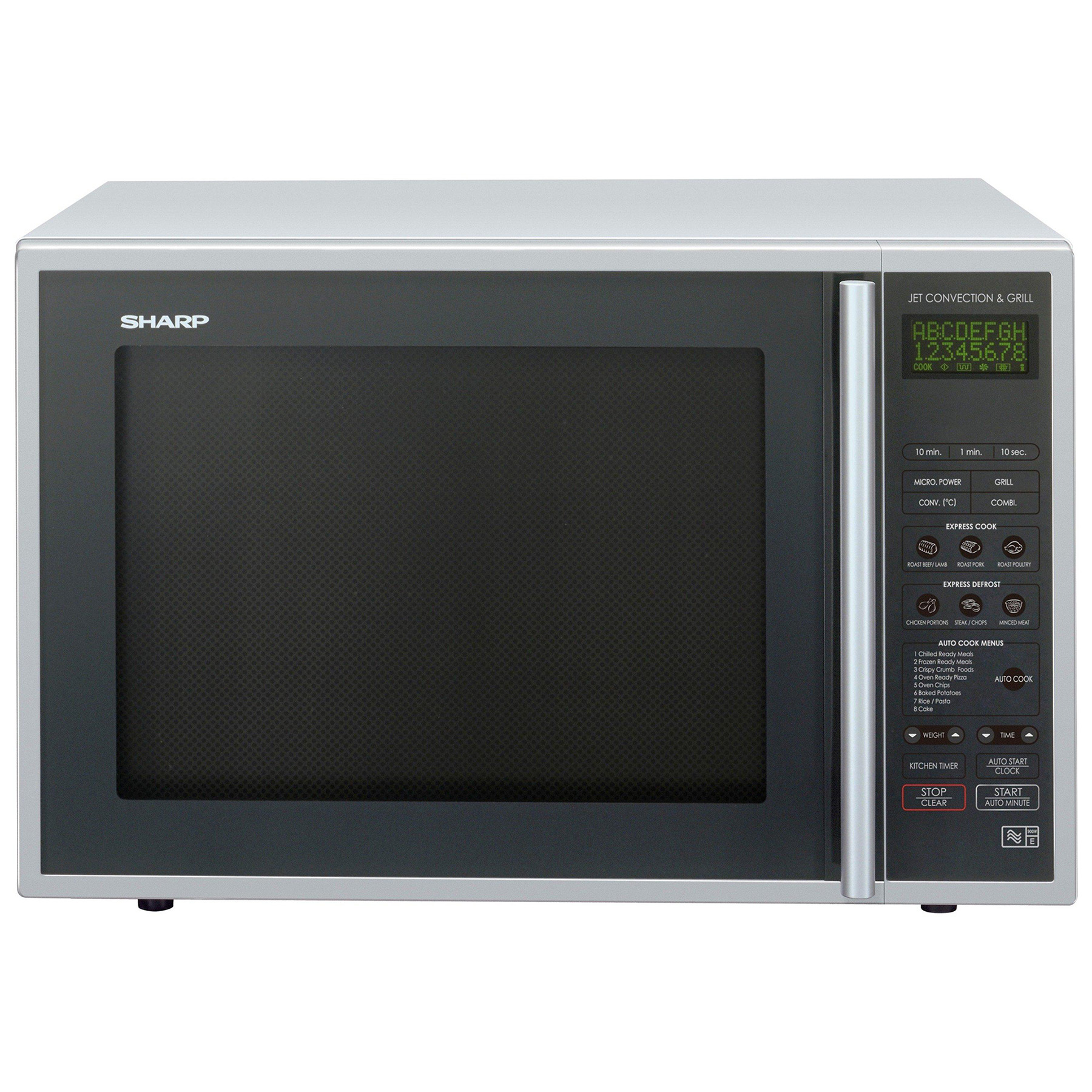 Image of Sharp R959SLMAA Combination Microwave Oven in Silver 40L 900W 13 Prog