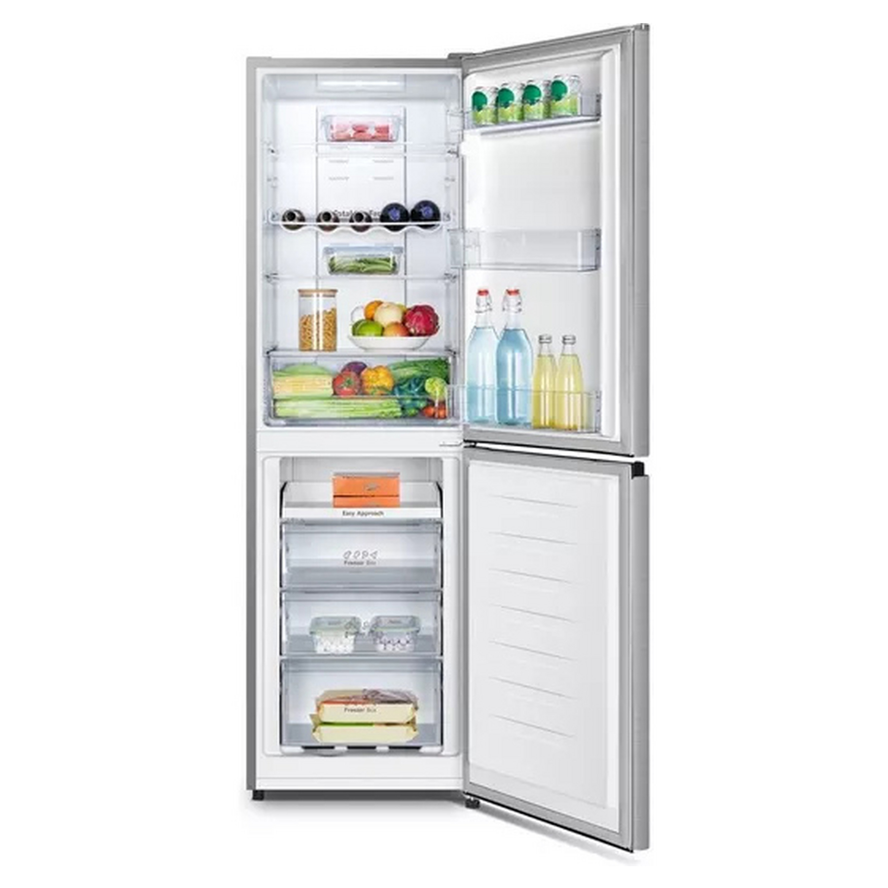 Hisense RB327N4BCE Freestanding 50/50 Total No Frost Fridge Freezer Stainless Steel, photo 2