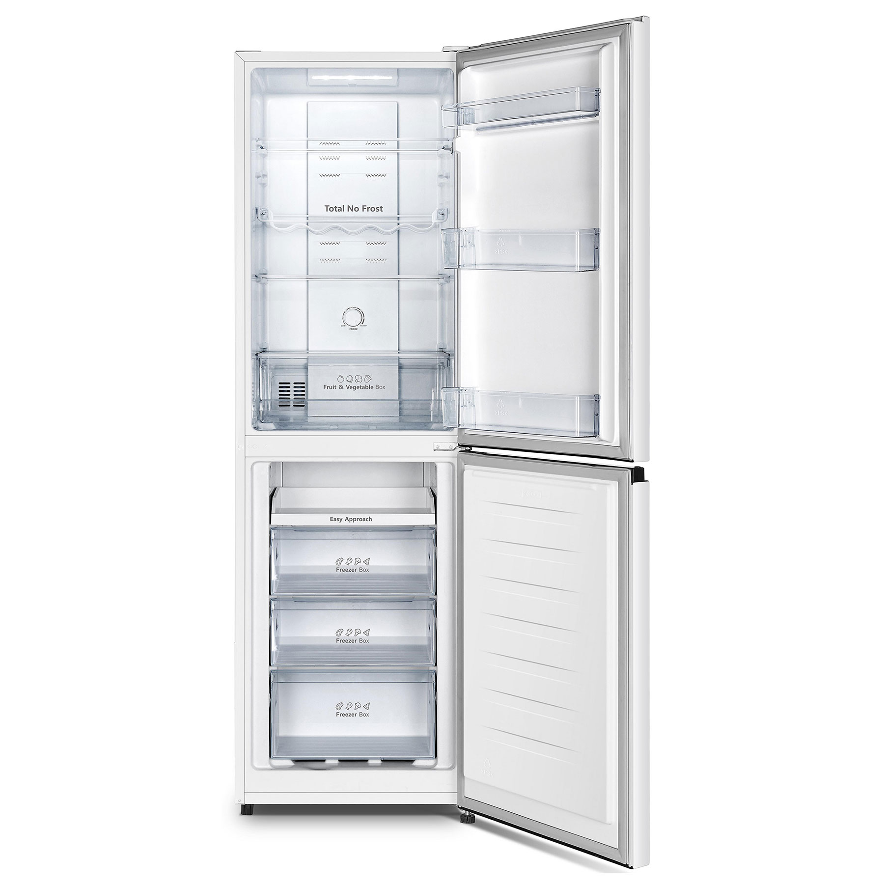 Hisense RB327N4BWE Fridge Freezer Frost Free Freestanding 50/50 182cm Tall 256L - White, photo 2