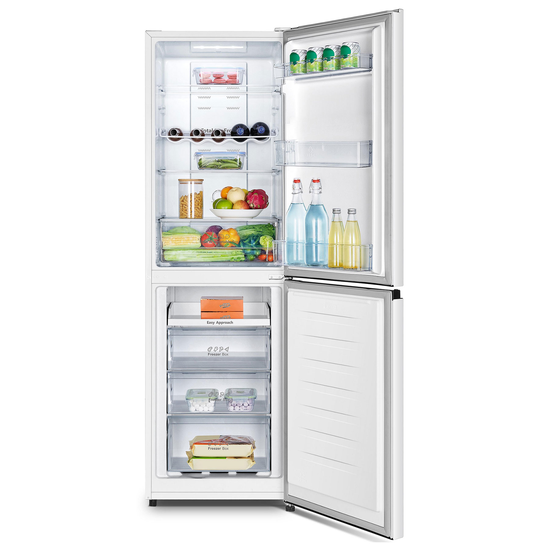 Hisense RB327N4BWE Fridge Freezer Frost Free Freestanding 50/50 182cm Tall 256L - White, photo 3