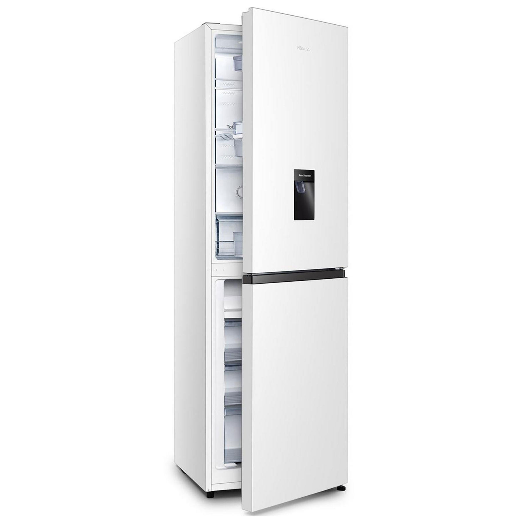 Hisense RB327N4WWE 182cm High 50 50 Frost Free Fridge Freezer in White, photo 2