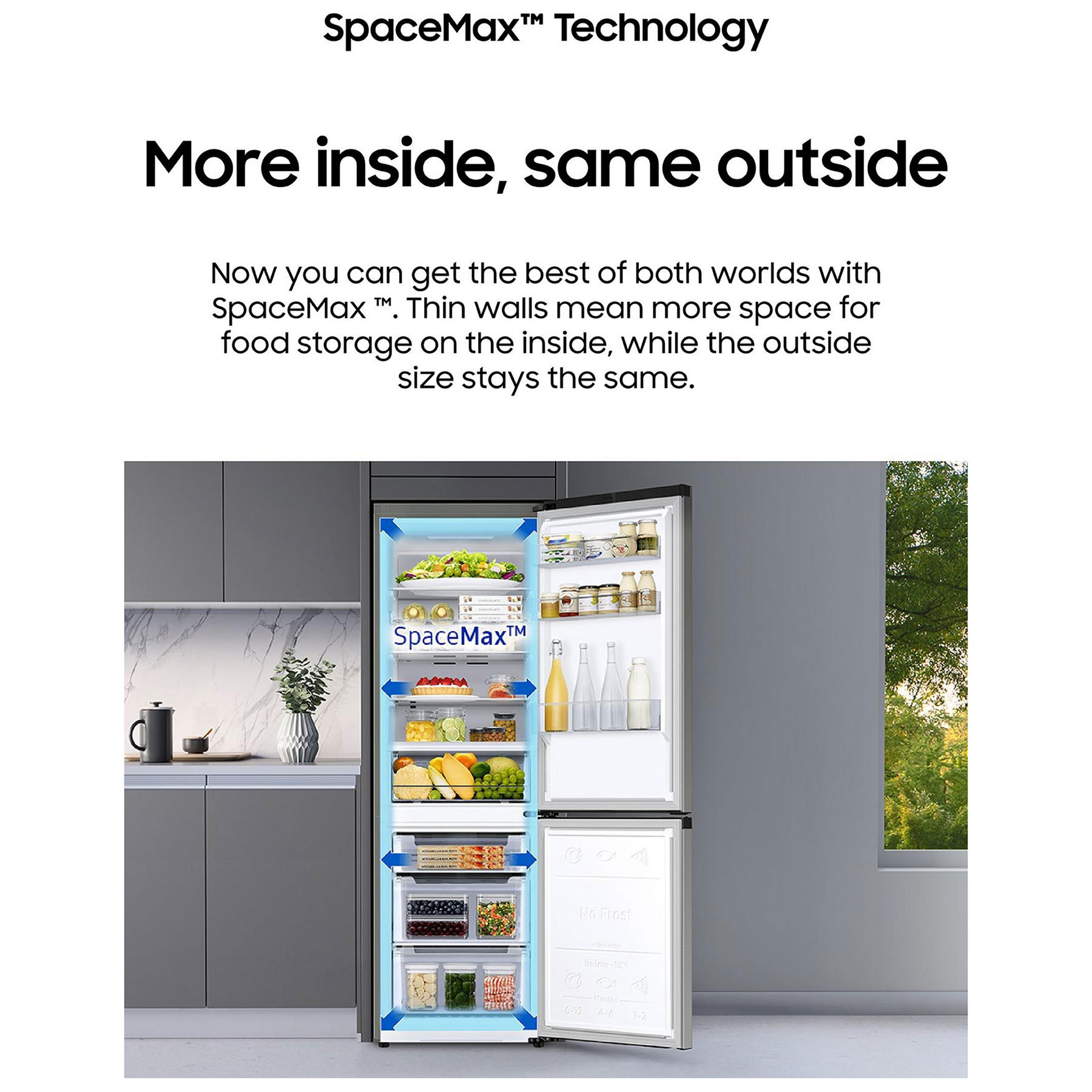 Samsung RB33B610EWW Series 5 185cm High 70 30 Frost Free Fridge Freeze, photo 4