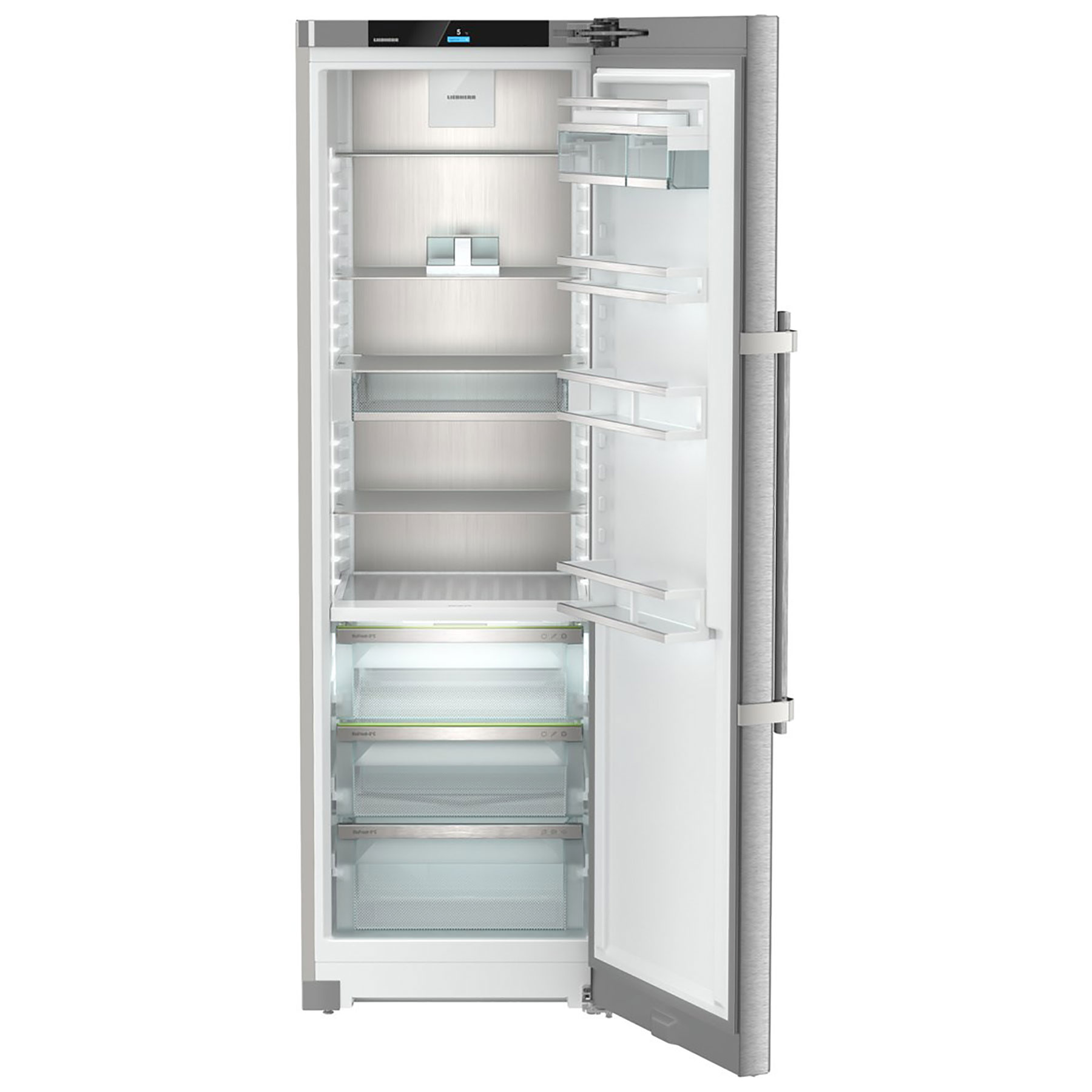 Liebherr RBSDC525I 186cm High Fridge in Stainless Steel 60cm Wide, photo 2