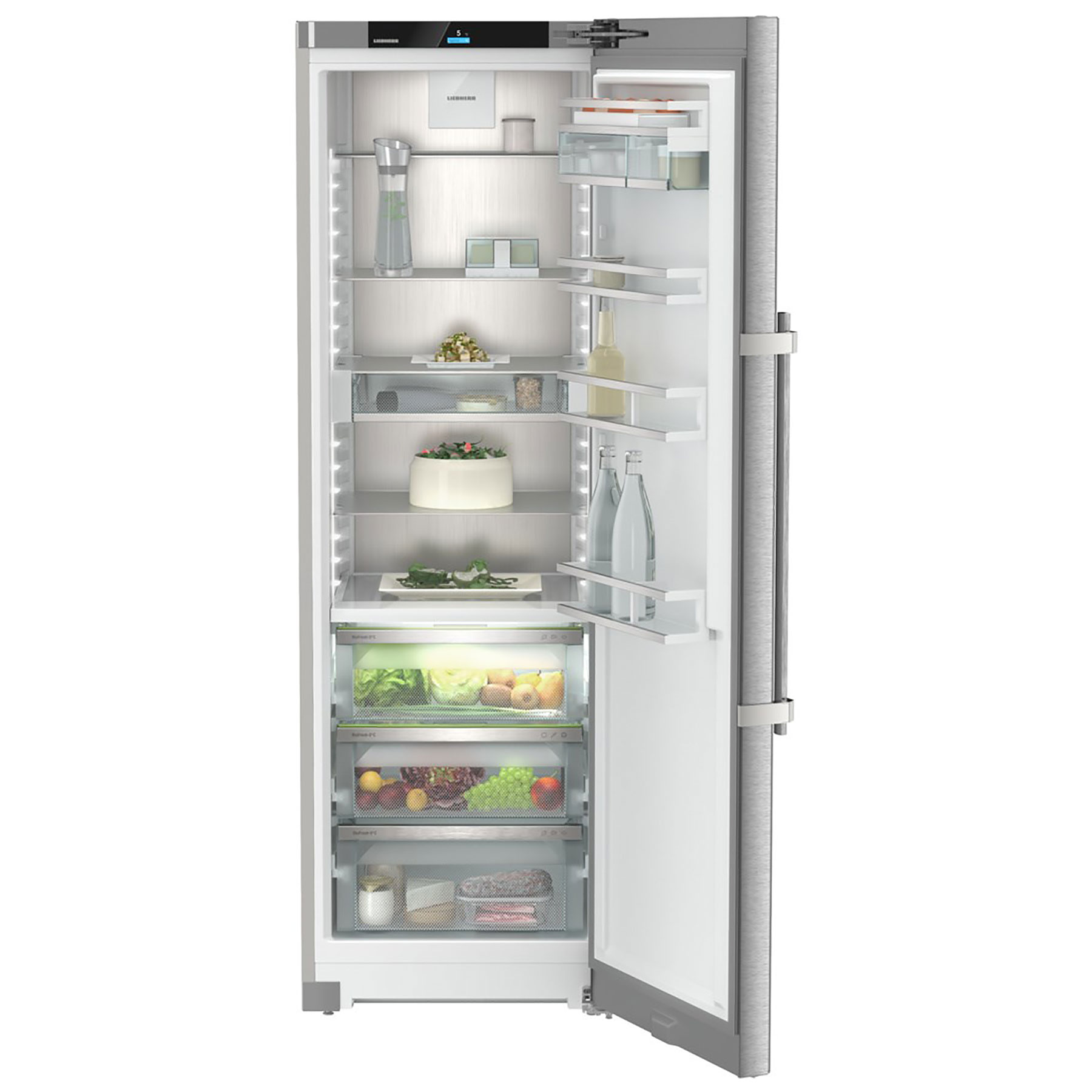 Liebherr RBSDC525I 186cm High Fridge in Stainless Steel 60cm Wide, photo 3