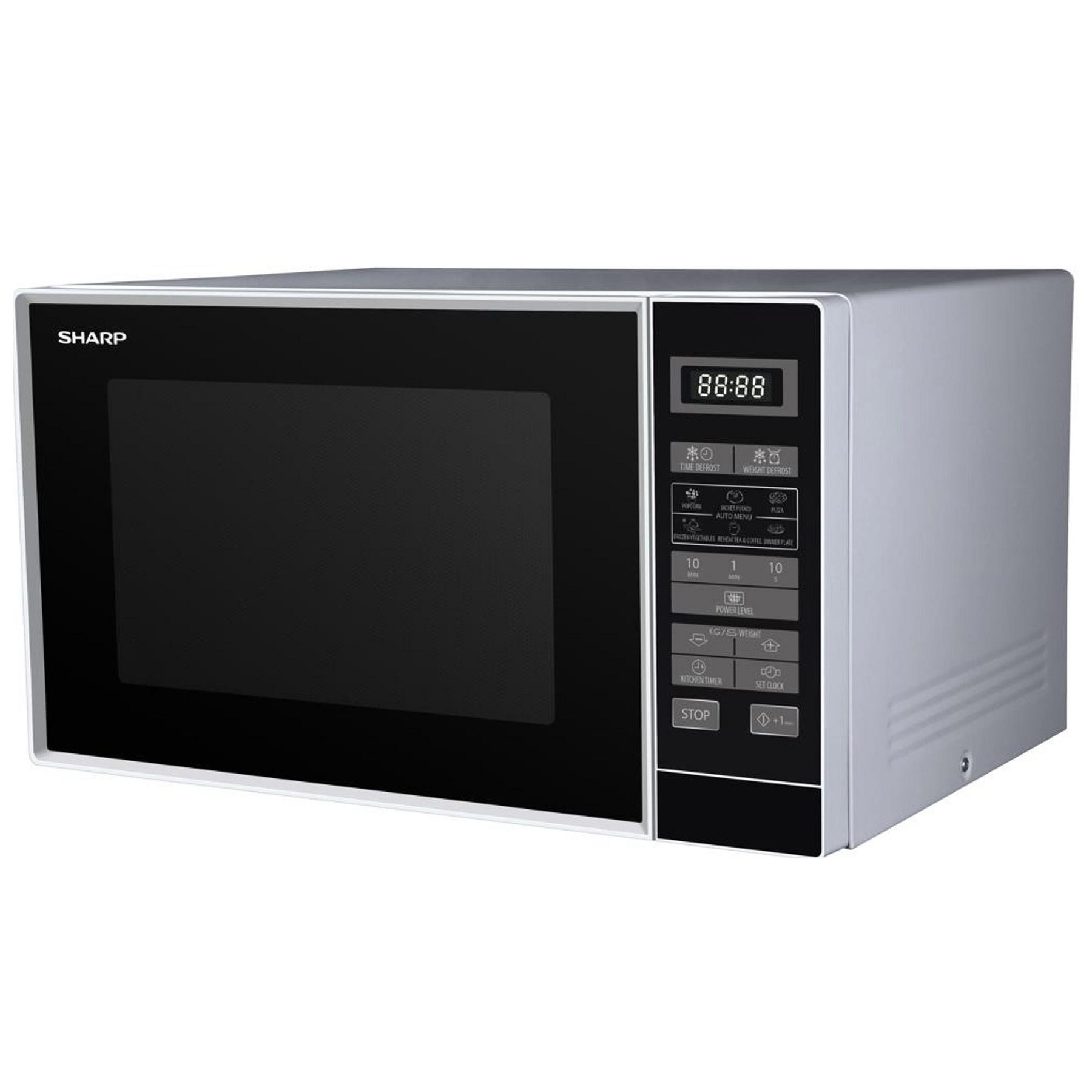 Sharp RD202TS UK Microwave Oven in Silver 25L 800W