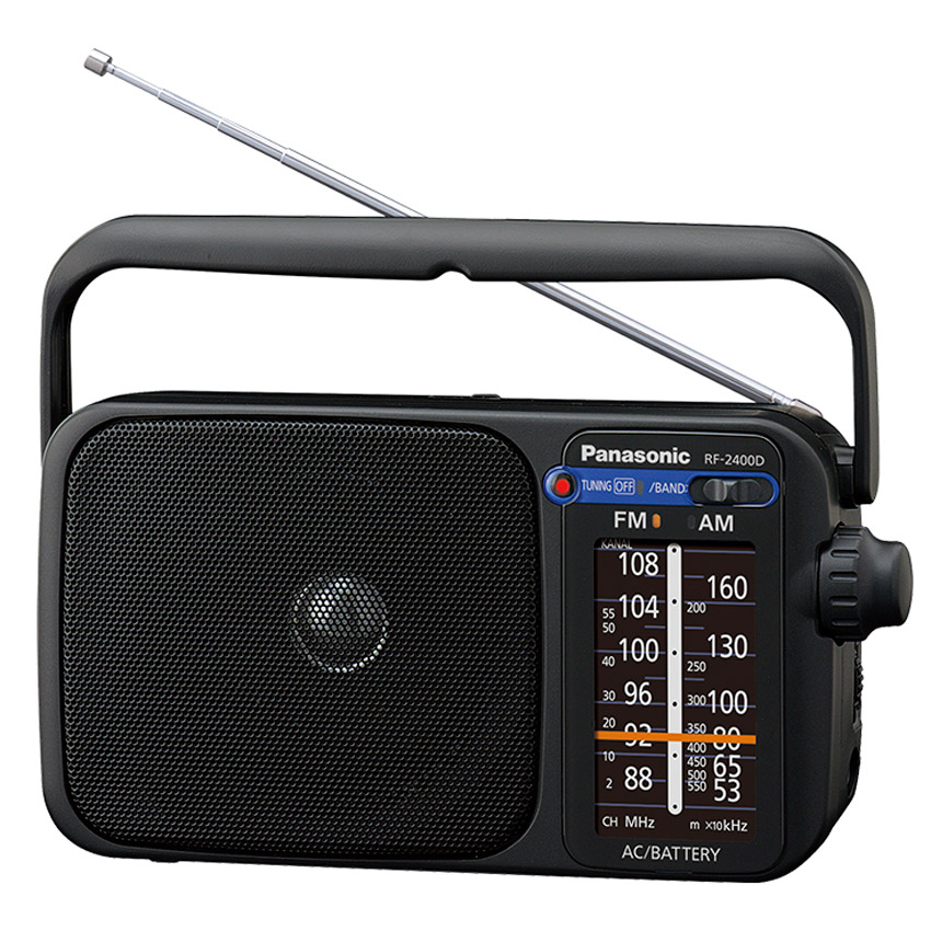 Image of Panasonic RF 2400DEB K Portable FM AM Large Display Analogue Radio in