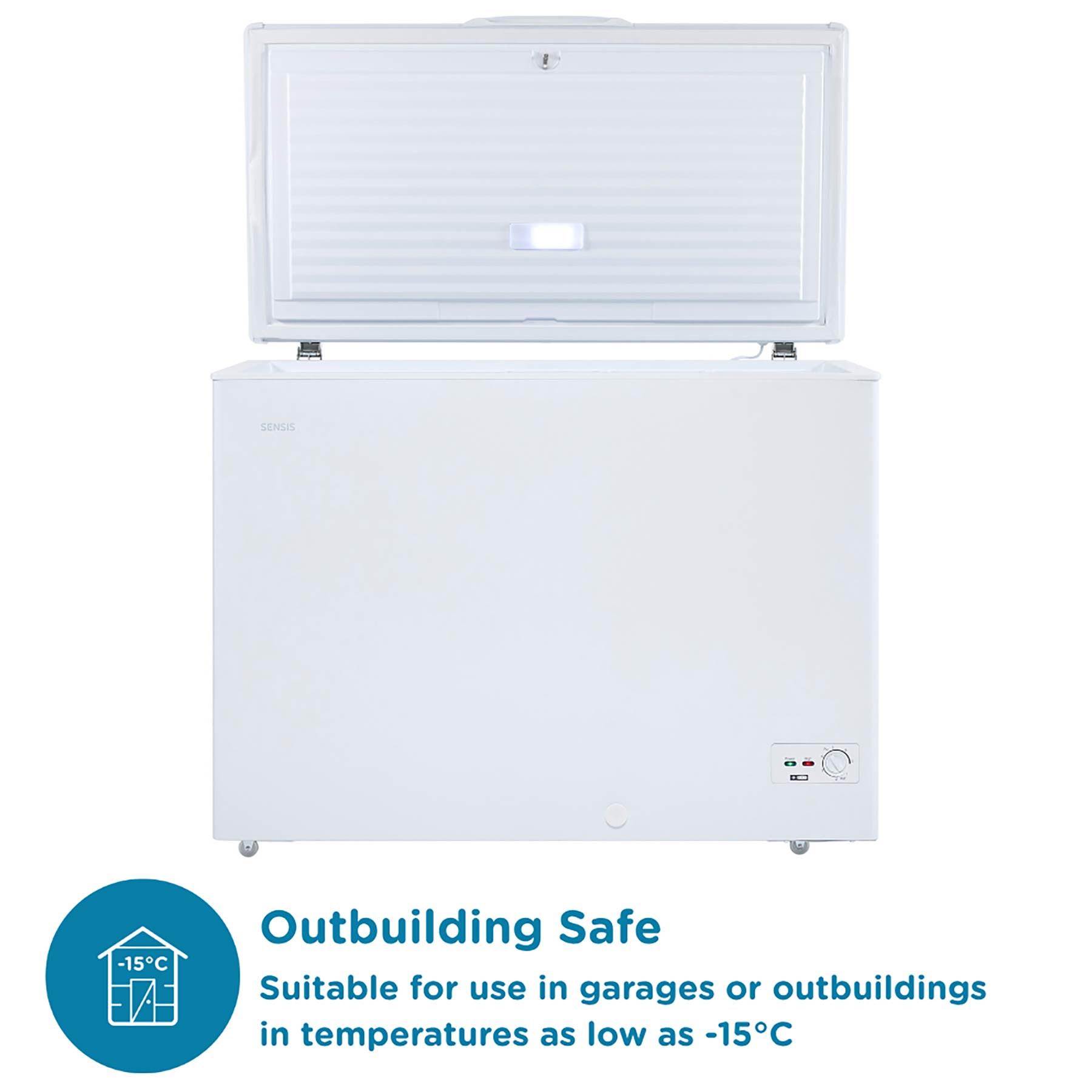 Sensis RFCHT01F300E 111cm Chest Freezer in White 300 Litres 0 85m, photo 3