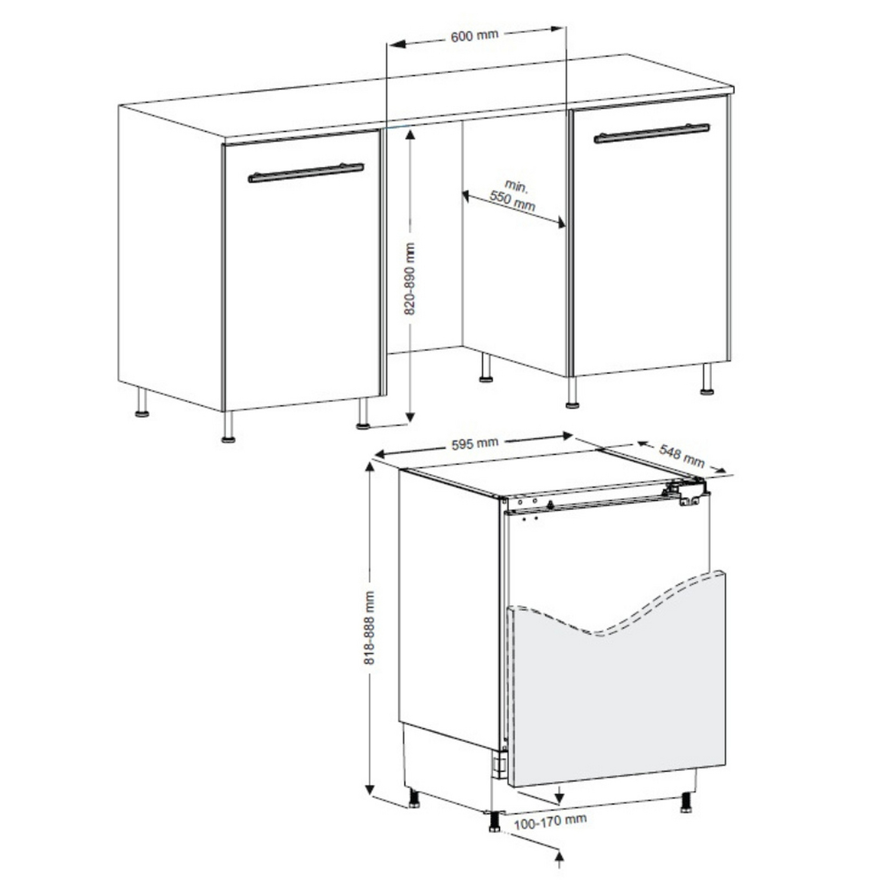 Sensis RFUCBI01Z54 82cm High Integrated Undercounter Freezer 60cm Wide, photo 3