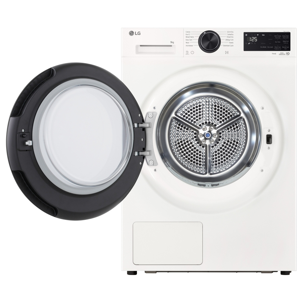 LG RHX5009TWB 9kg Heat Pump Condenser Dryer in Essence Glossy White A, photo 3