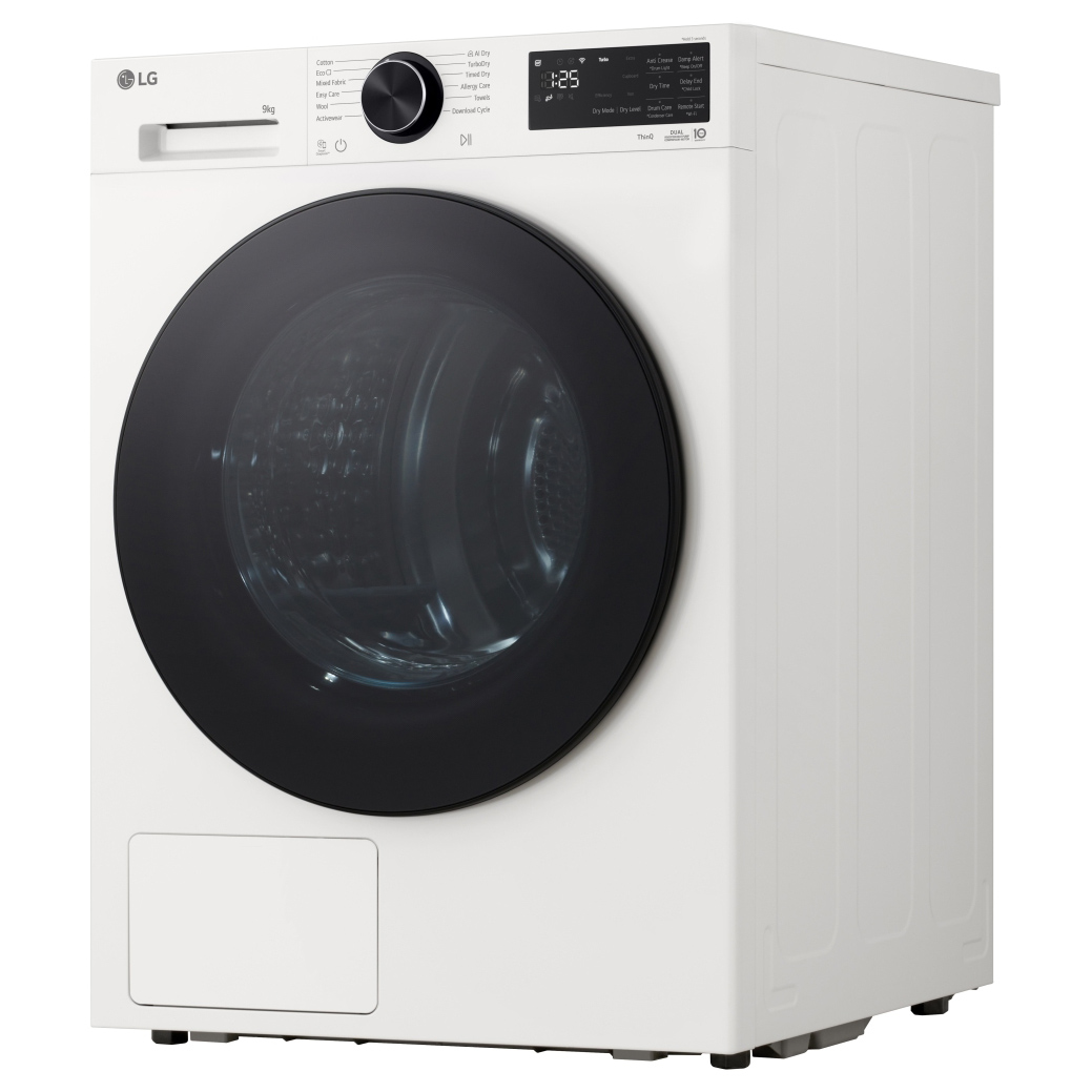 LG RHX5009TWB 9kg Heat Pump Condenser Dryer in Essence Glossy White A, photo 2