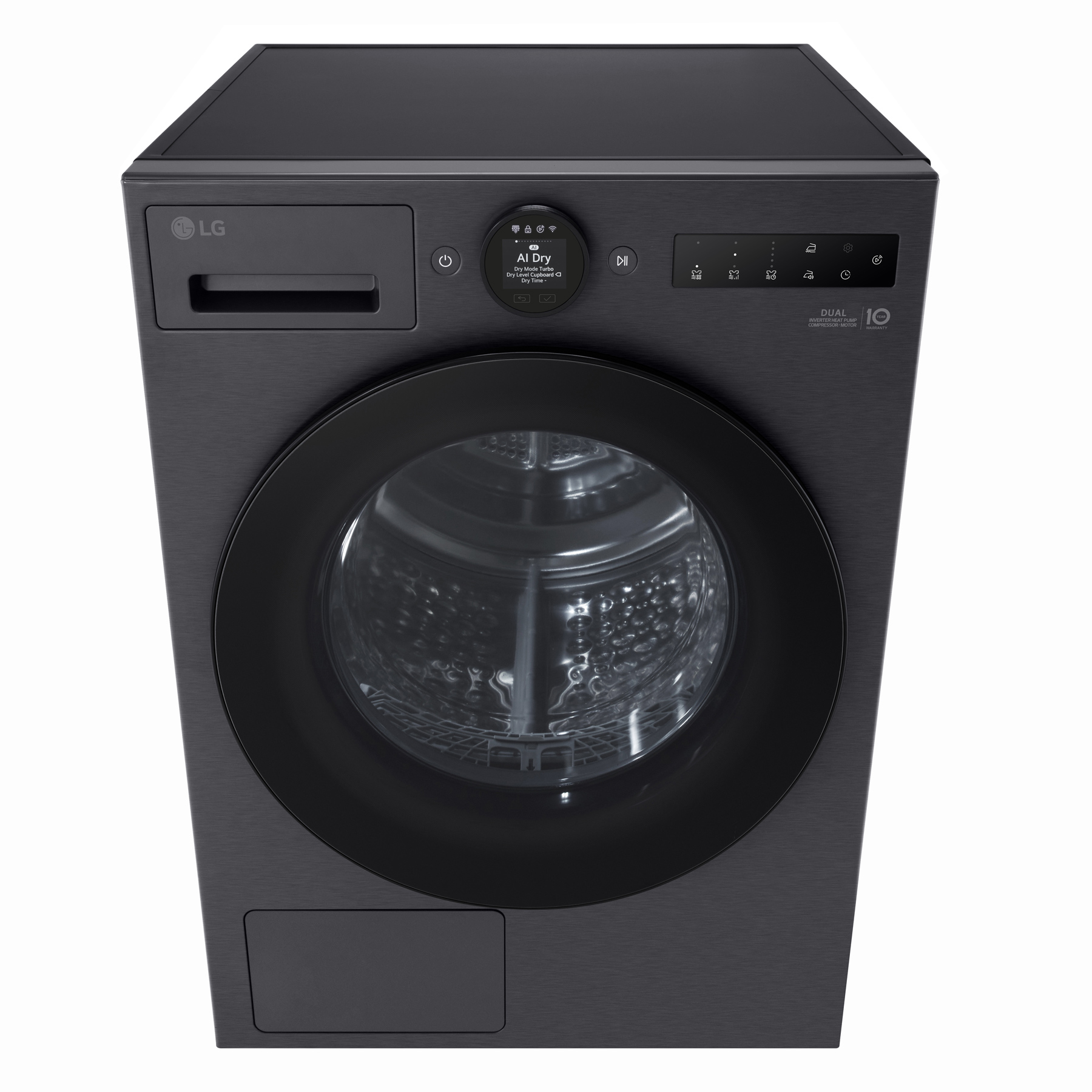 LG RHX7009TBB 9kg Dual Inverter Heat Pump Condenser Dryer in Matte Bla, photo 4