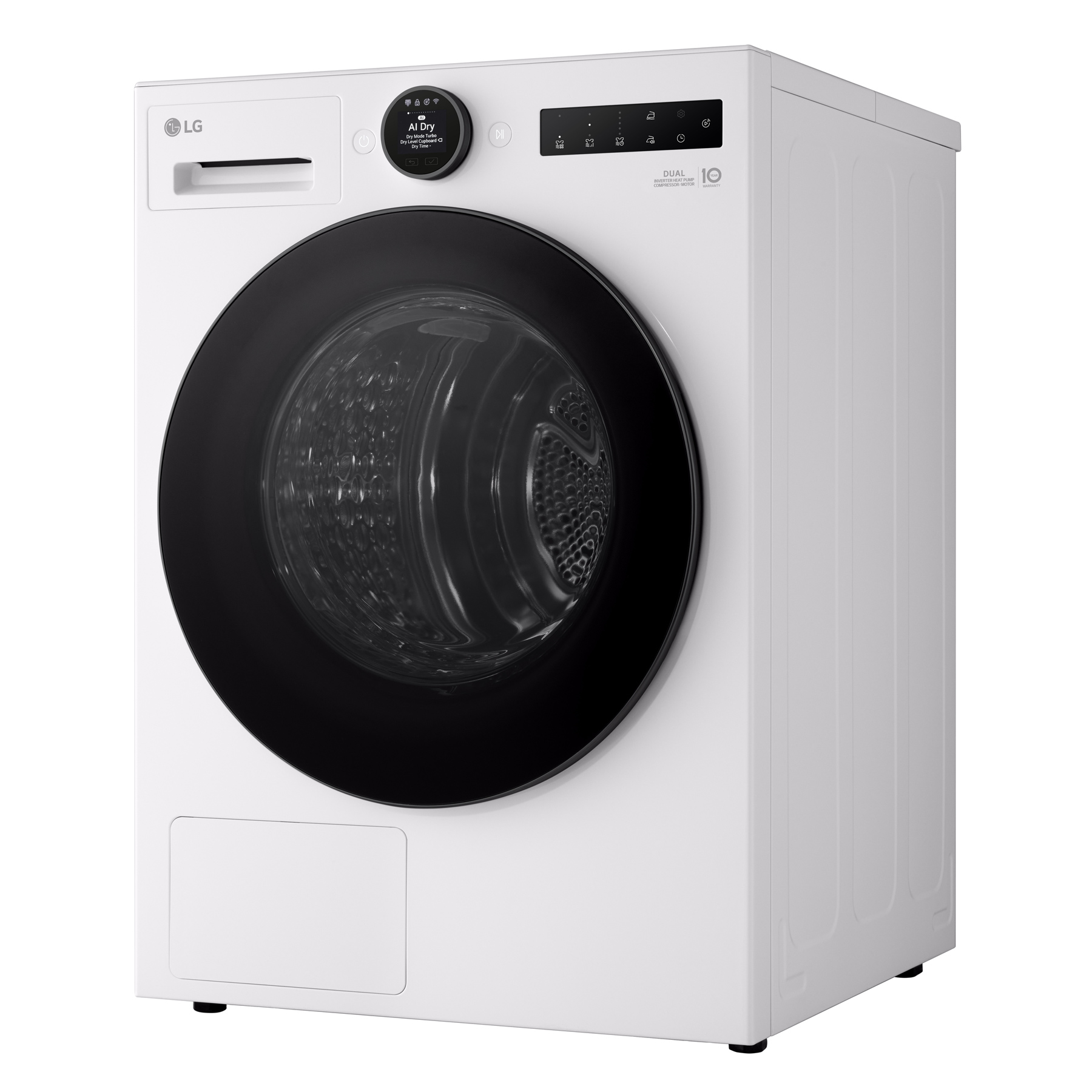 LG RHX7009TWB 9kg Dual Inverter Heat Pump Condenser Dryer in Glossy Wh, photo 2