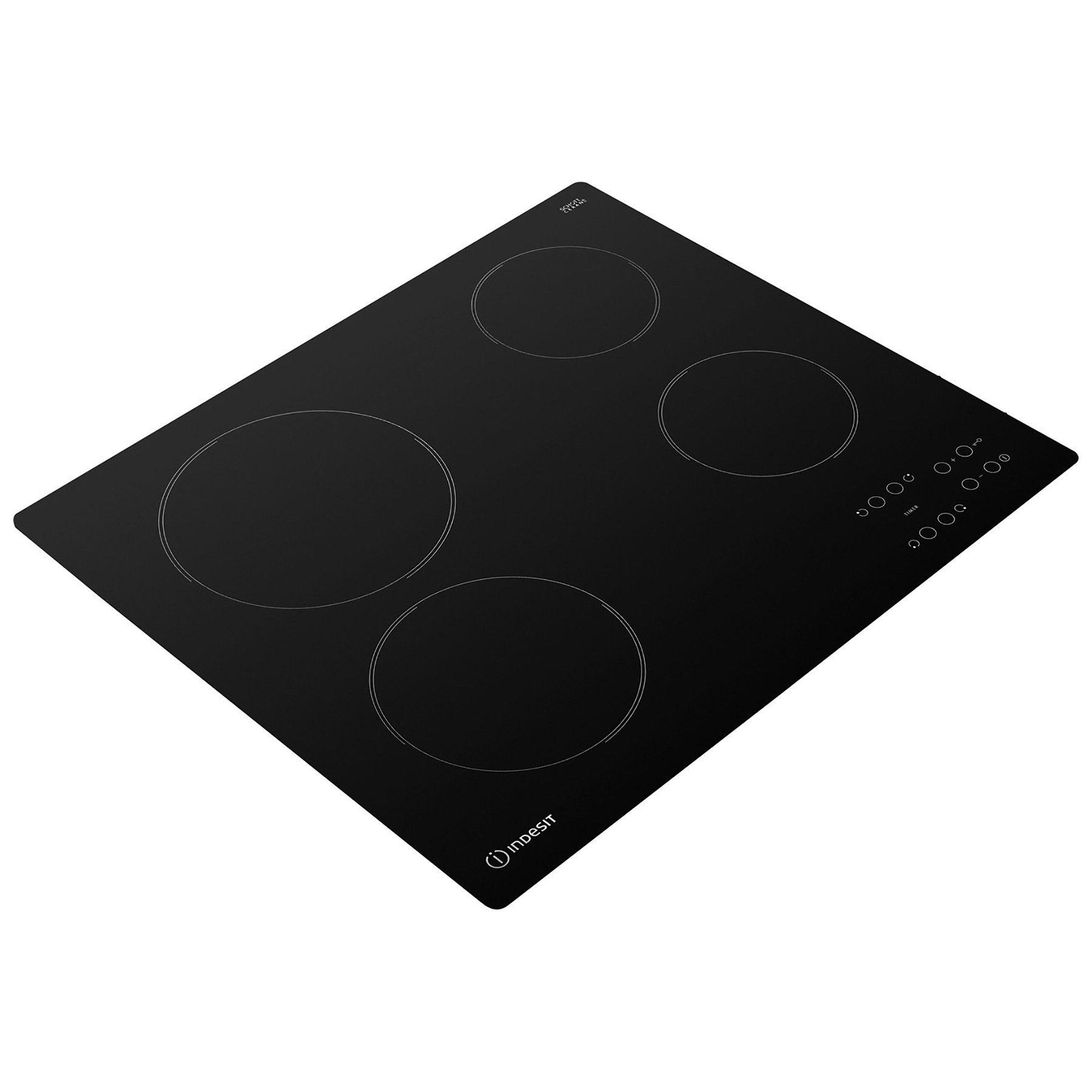 Indesit RI161C 60cm 4 Zone Frameless Ceramic Hob Black Touch Control, photo 3