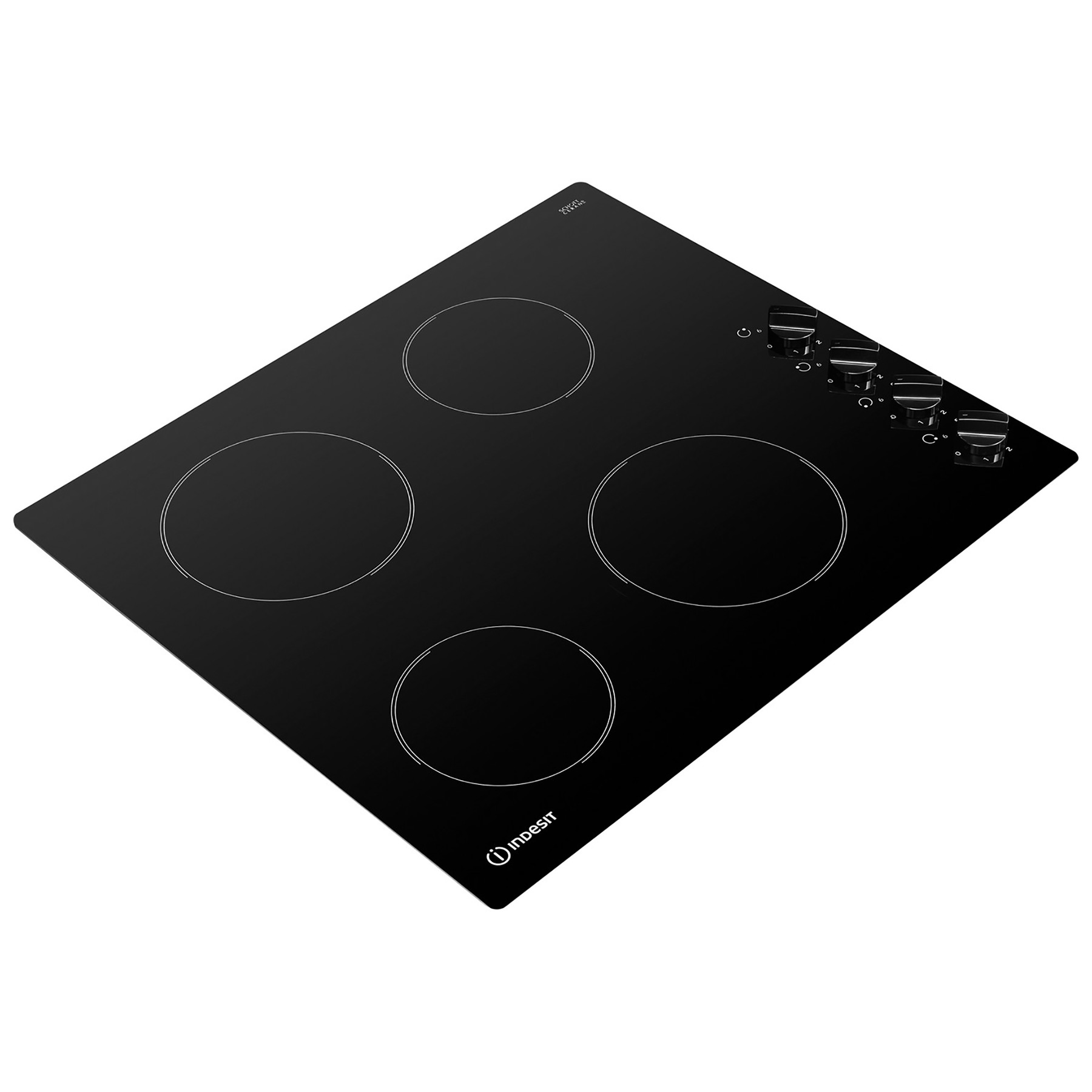 Indesit RI860C 60cm 4 Zone Frameless Ceramic Hob Black Manual Control, photo 3