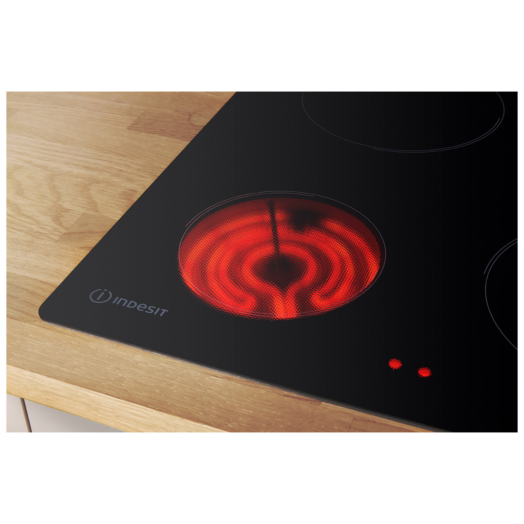 Indesit RI860C 60cm 4 Zone Frameless Ceramic Hob Black Manual Control, photo 5