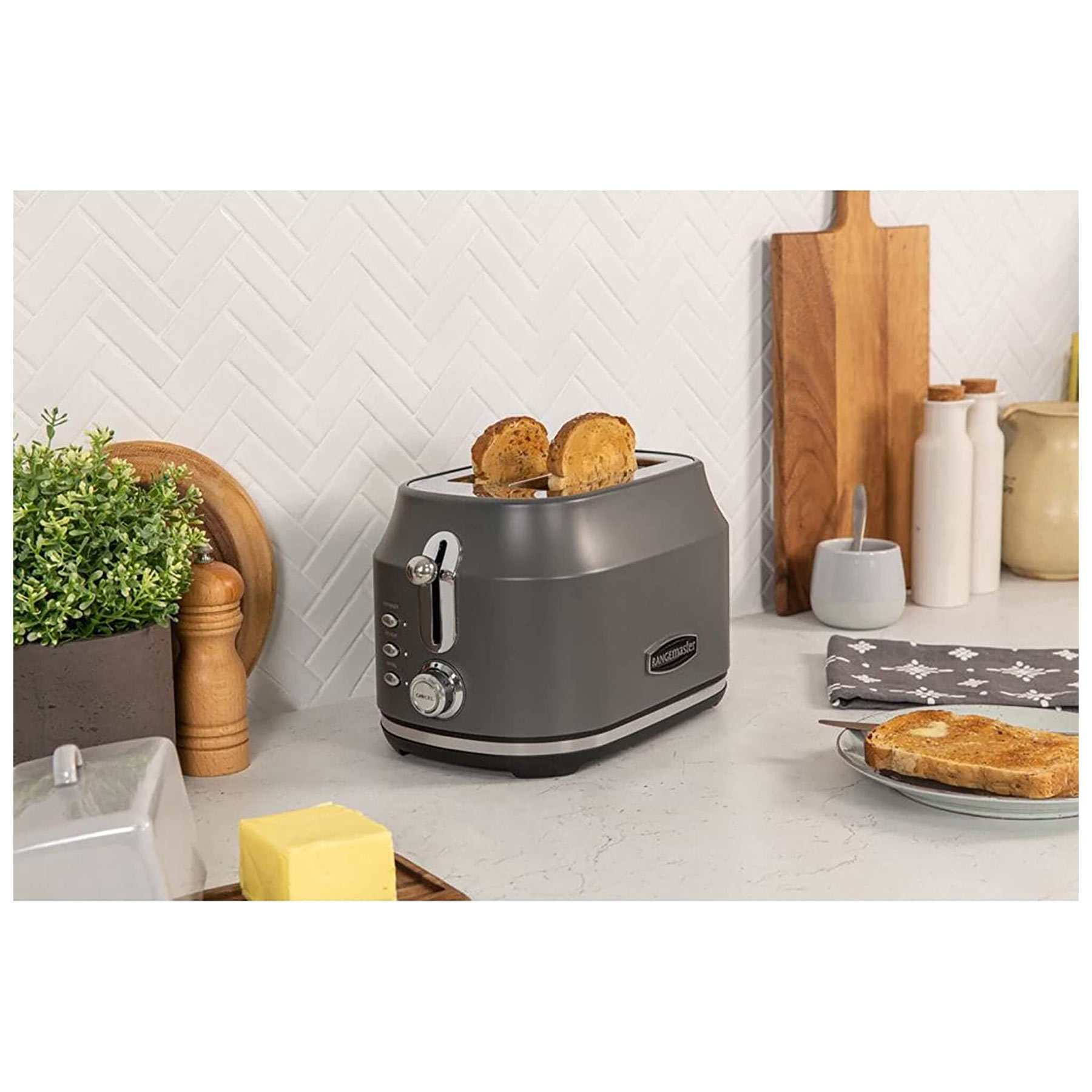 Rangemaster RMCL2S201GY Classic 2 Slice Toaster in Grey, photo 4