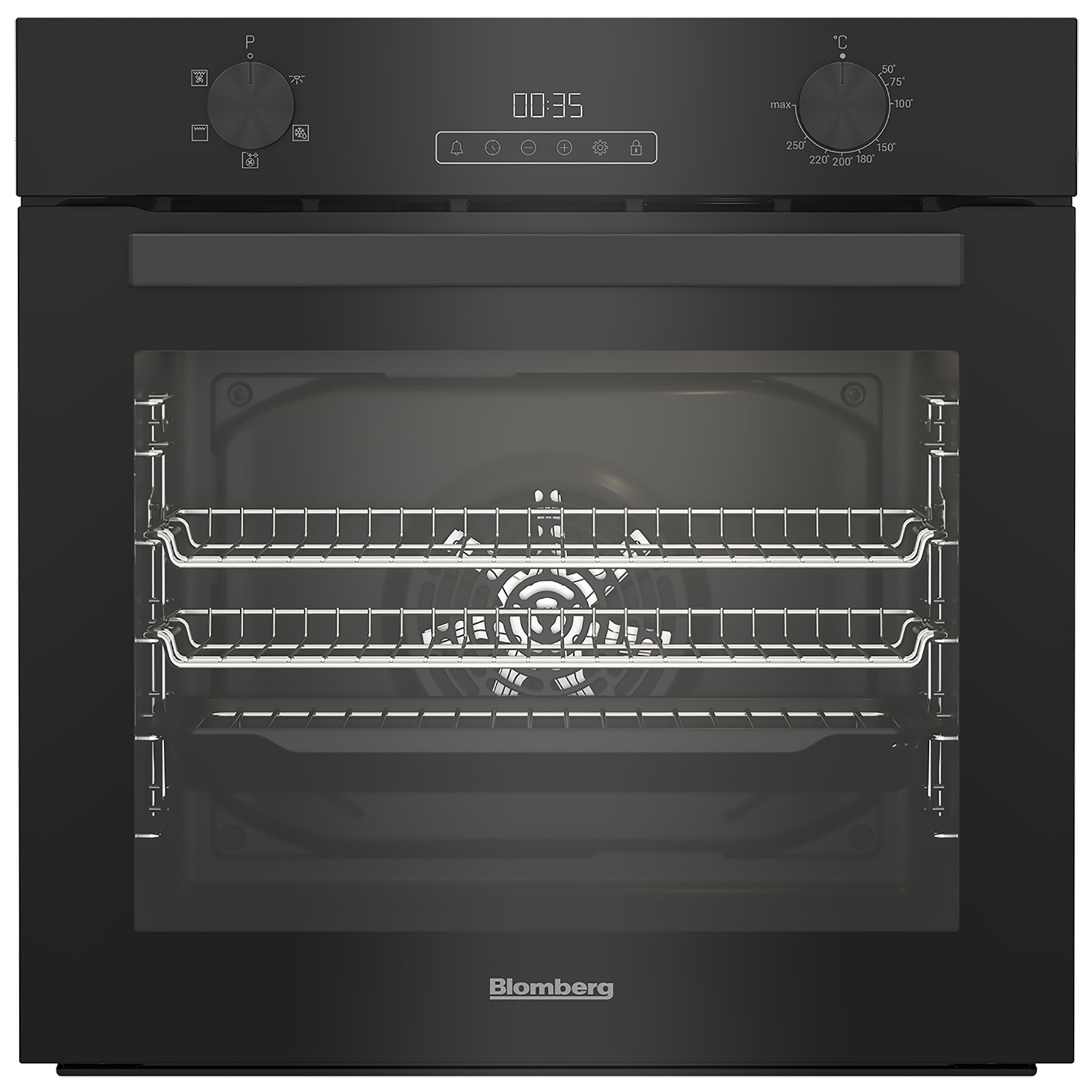 Blomberg ROEN8201B Built In Electric Fan Oven in Black LED Disp
