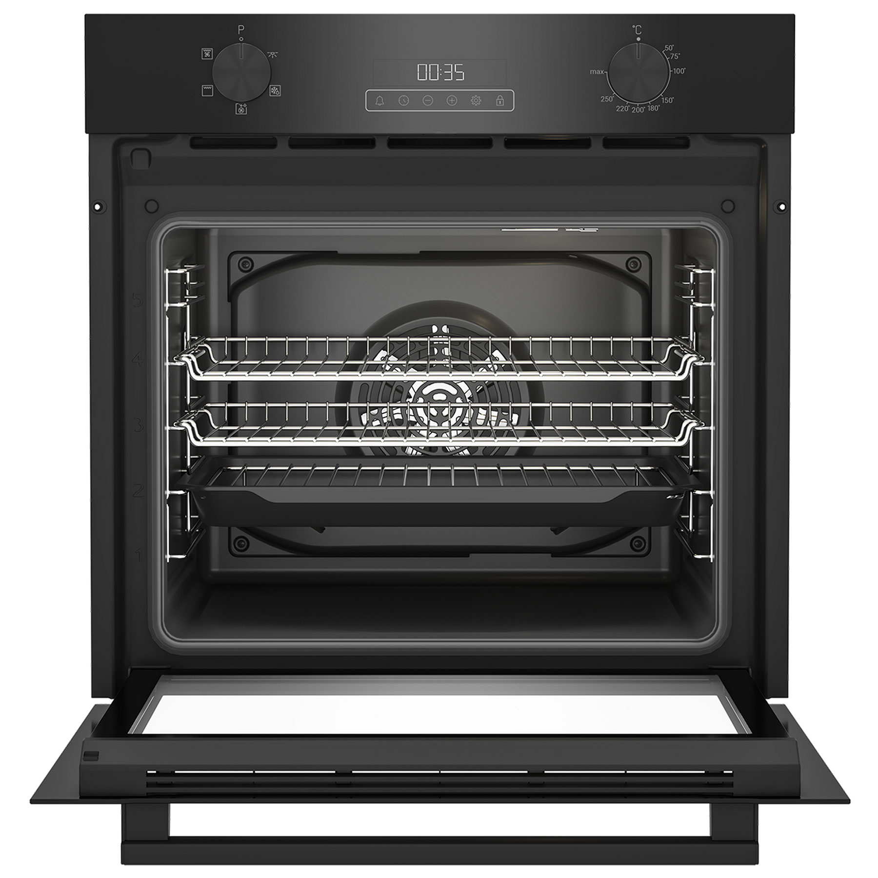 Blomberg ROEN8201B Built In Electric Fan Oven in Black LED Disp, photo 2