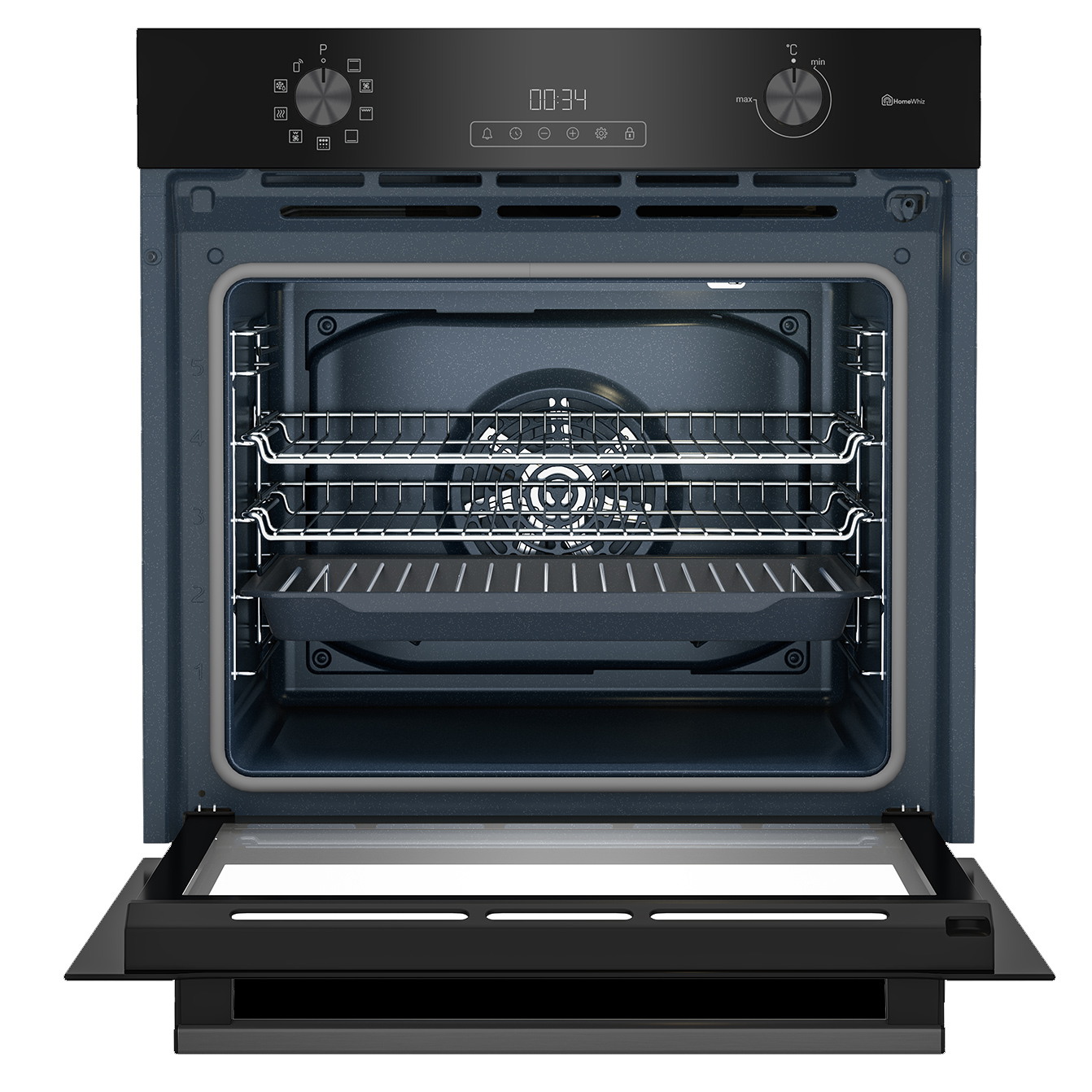 Blomberg ROEN8232WBP Built In Electric Pyrolytic Oven in Black 72L A R, photo 2