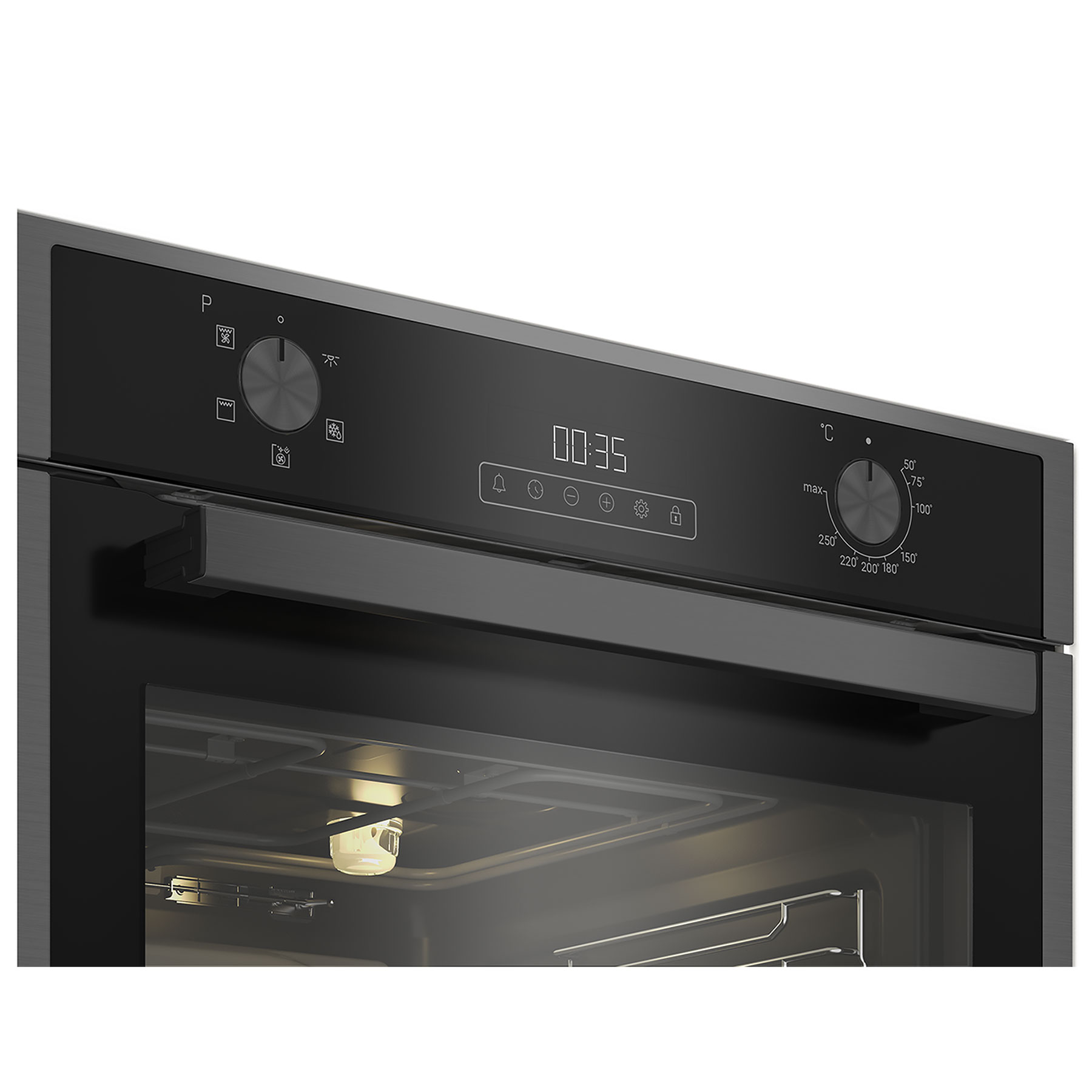 Blomberg ROEN9202DX Built In Electric Fan Oven in Dark Steel LED Disp, photo 4