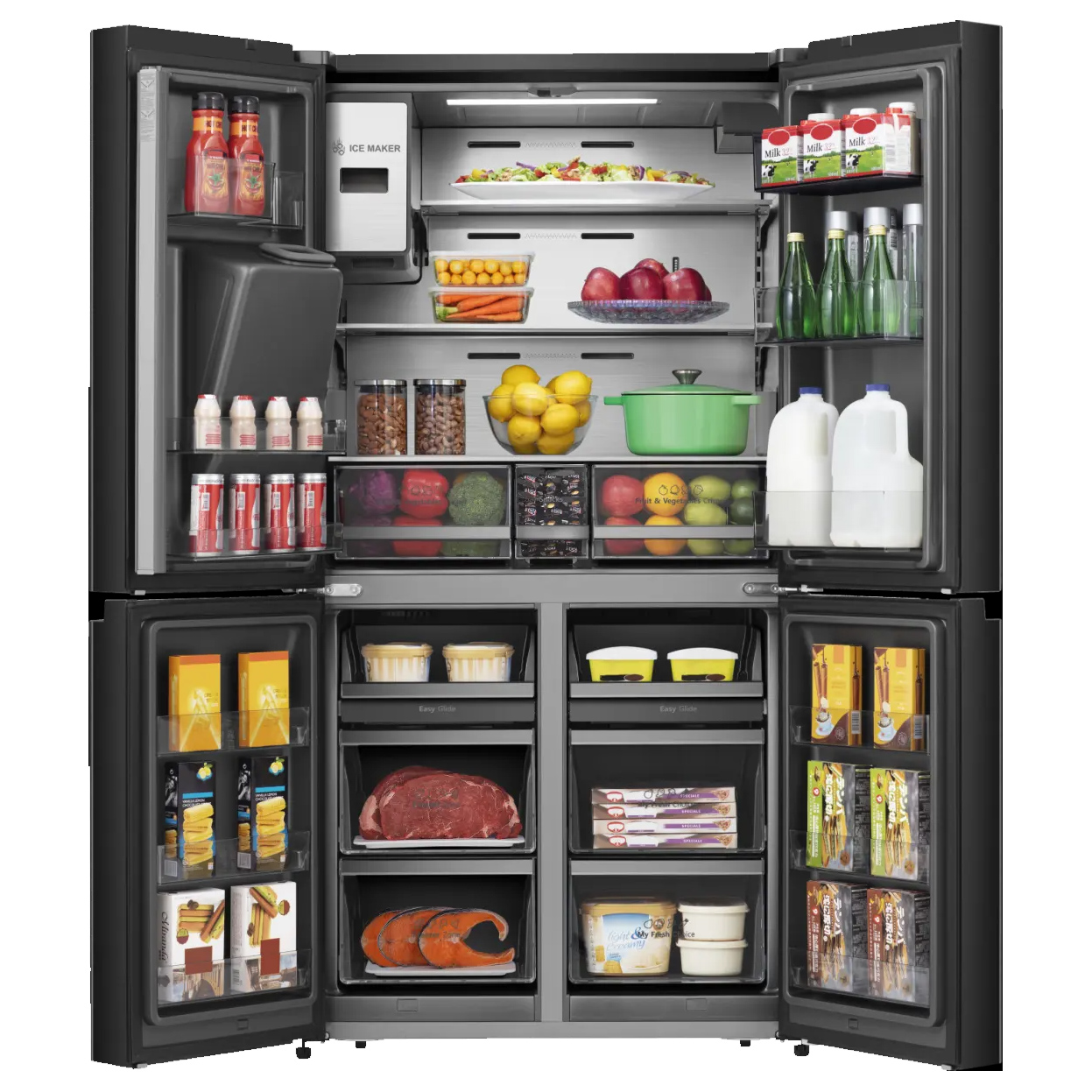 Hisense RQ760N4IFE American Fridge Freezer in Black with Ice Water Plu, photo 3