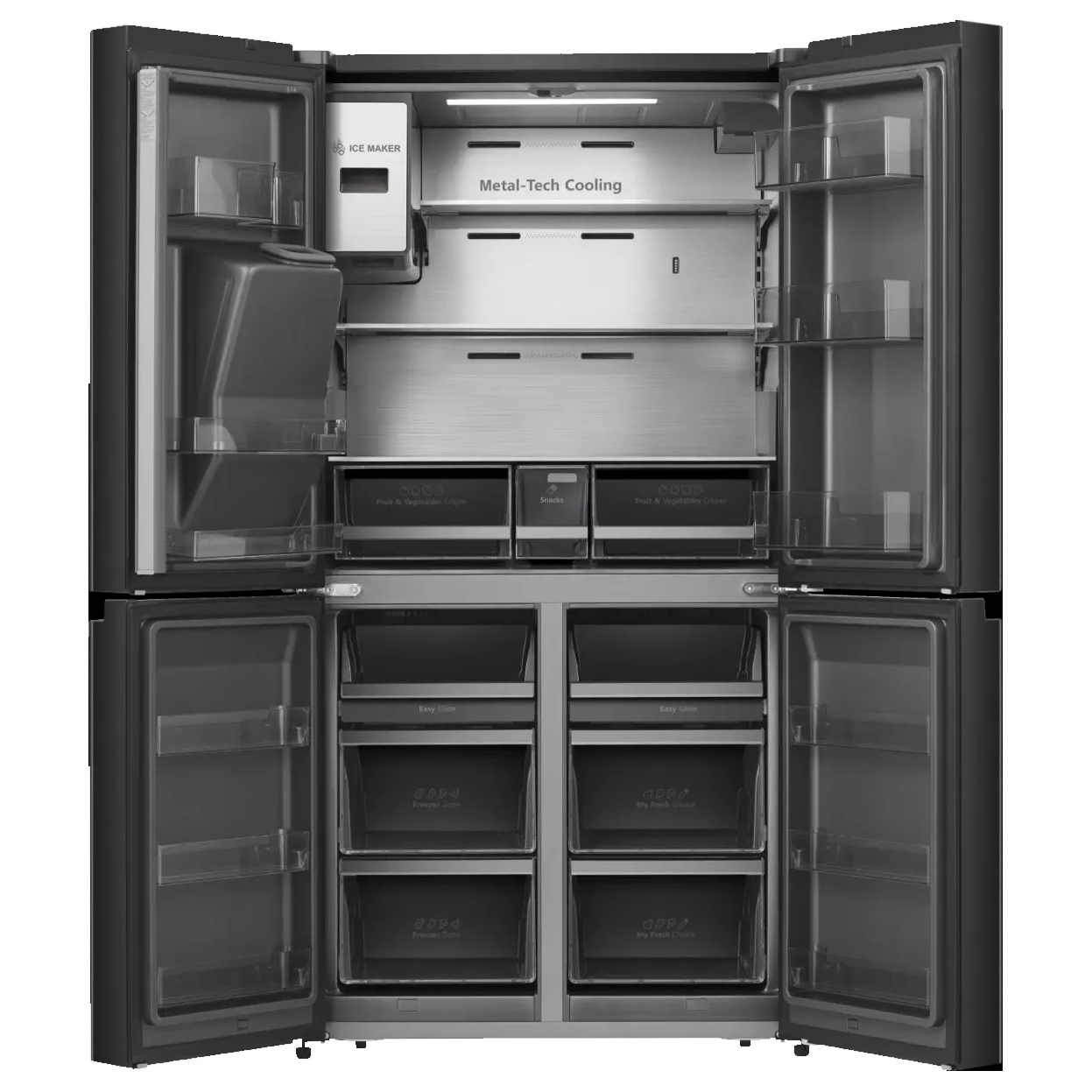 Hisense RQ760N4IFE American Fridge Freezer in Black with Ice Water Plu, photo 4