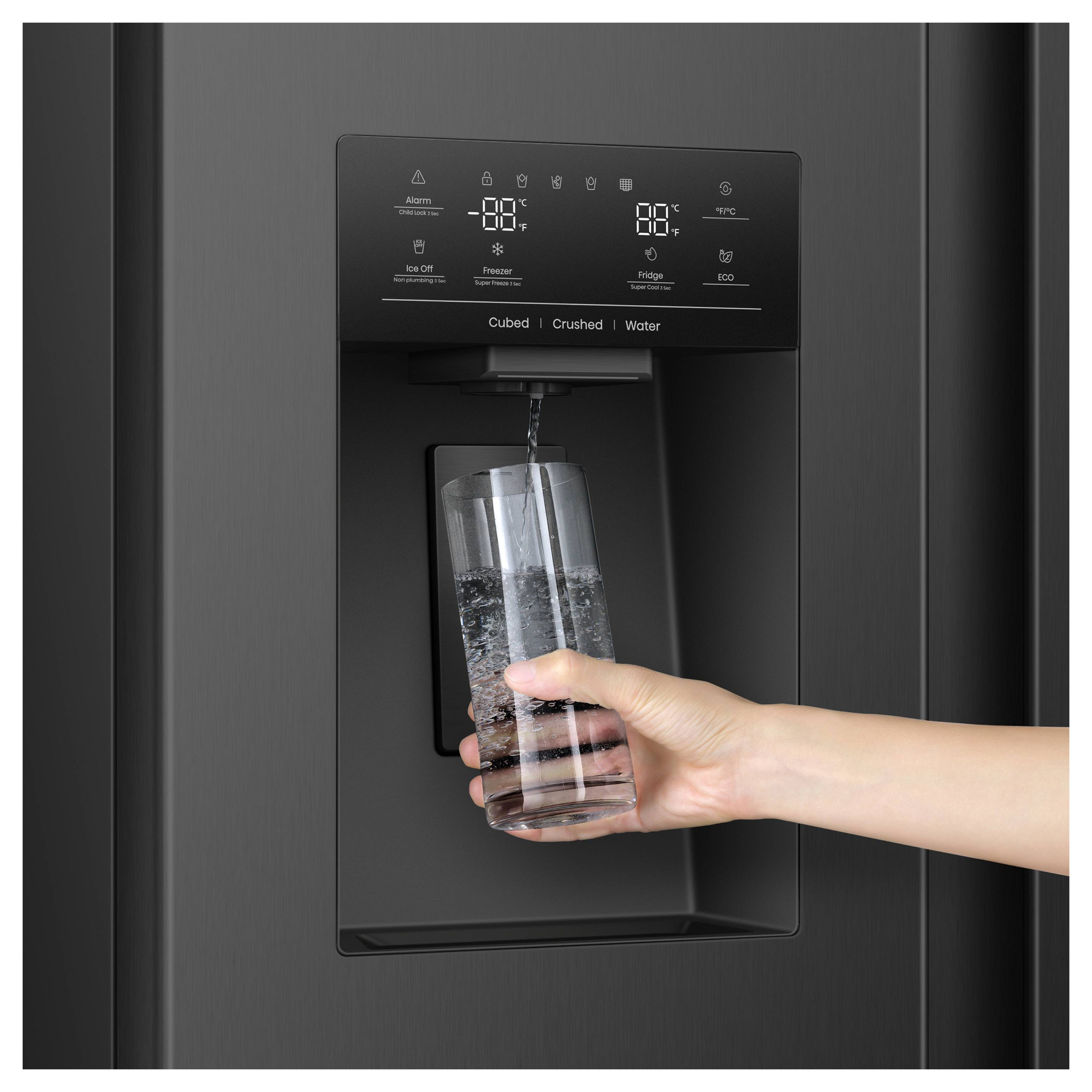 Hisense RS5P528STBE American Fridge Freezer in Black with Ice Water No, photo 4