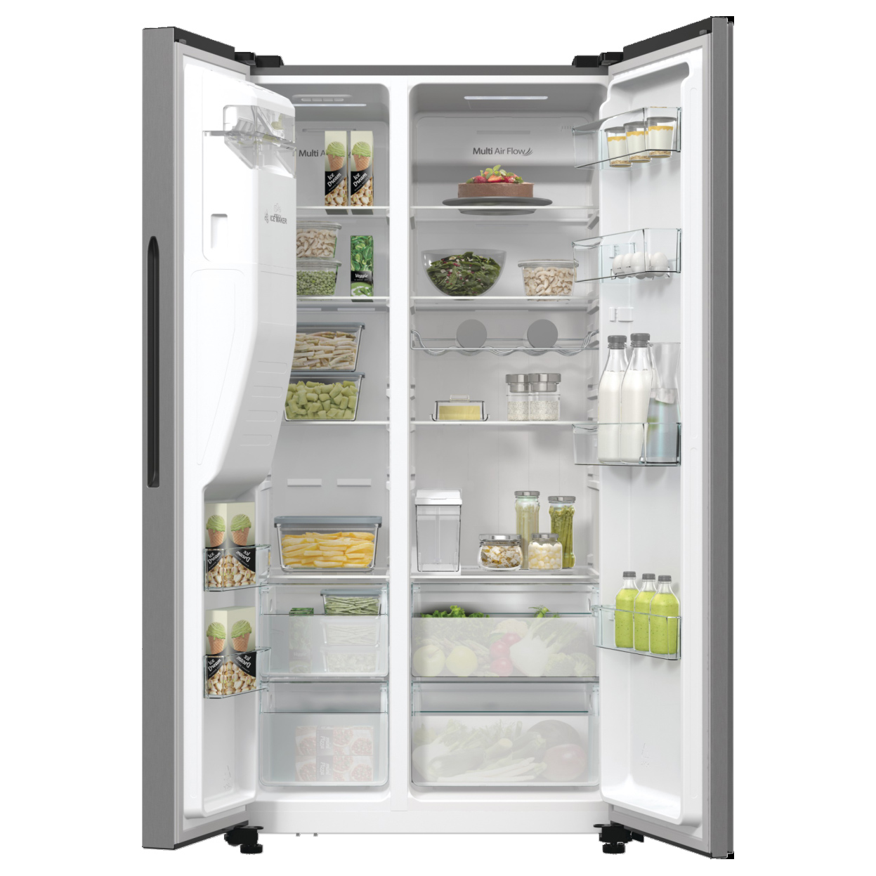 Hisense RS5P535NTCD American Fridge Freezer in Grey with Ice Water Non, photo 4