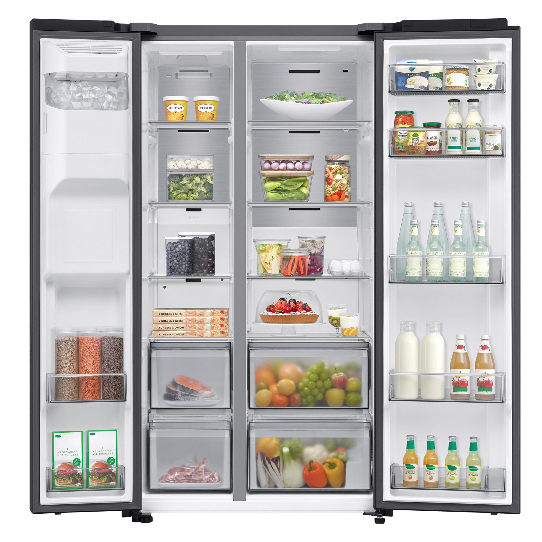 Samsung RS70F66KCFEU AI Series 6 American Fridge Freezer in Black with, photo 4
