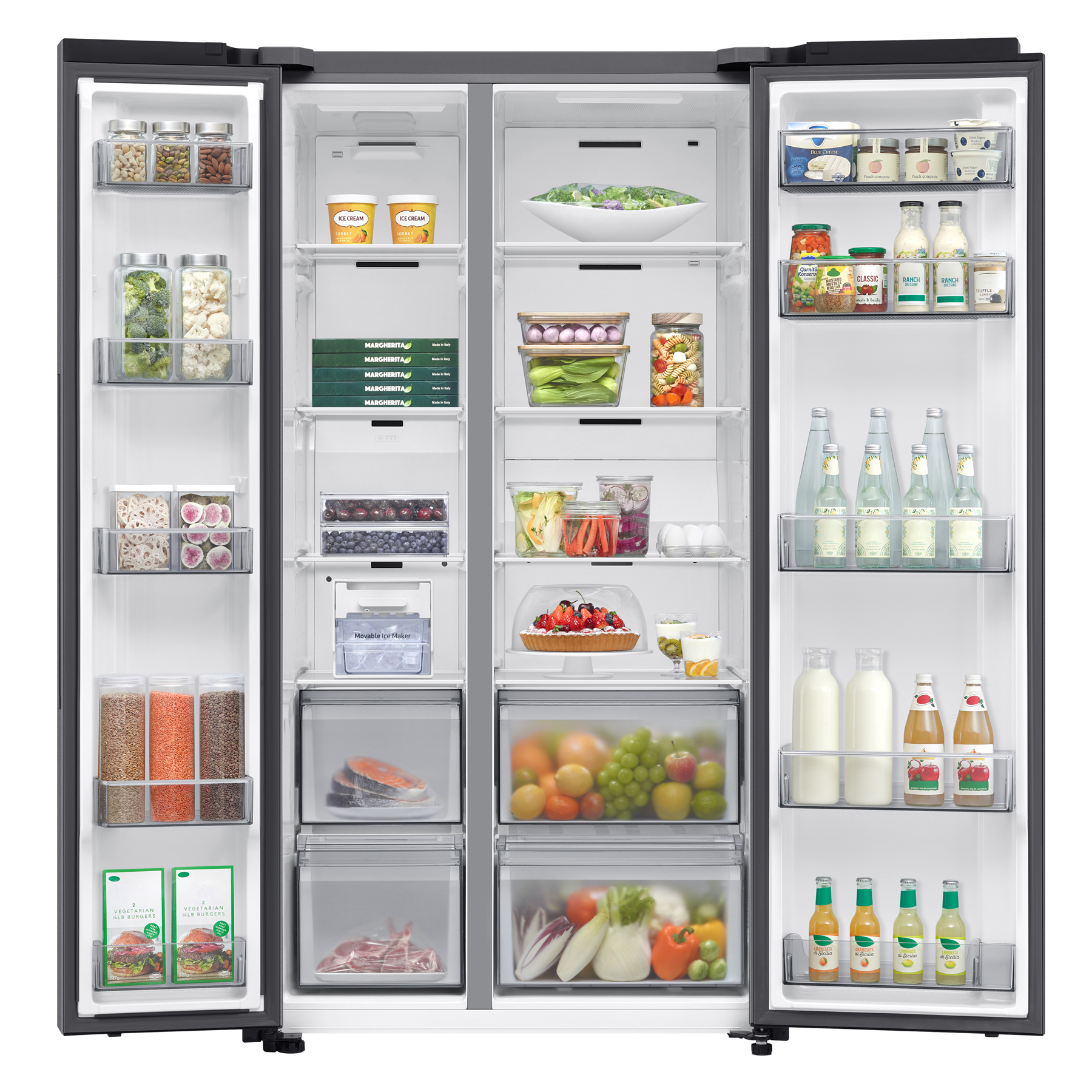 Samsung RS70F67QCTEU Series 6 American Fridge Freezer in Silver Frost, photo 2