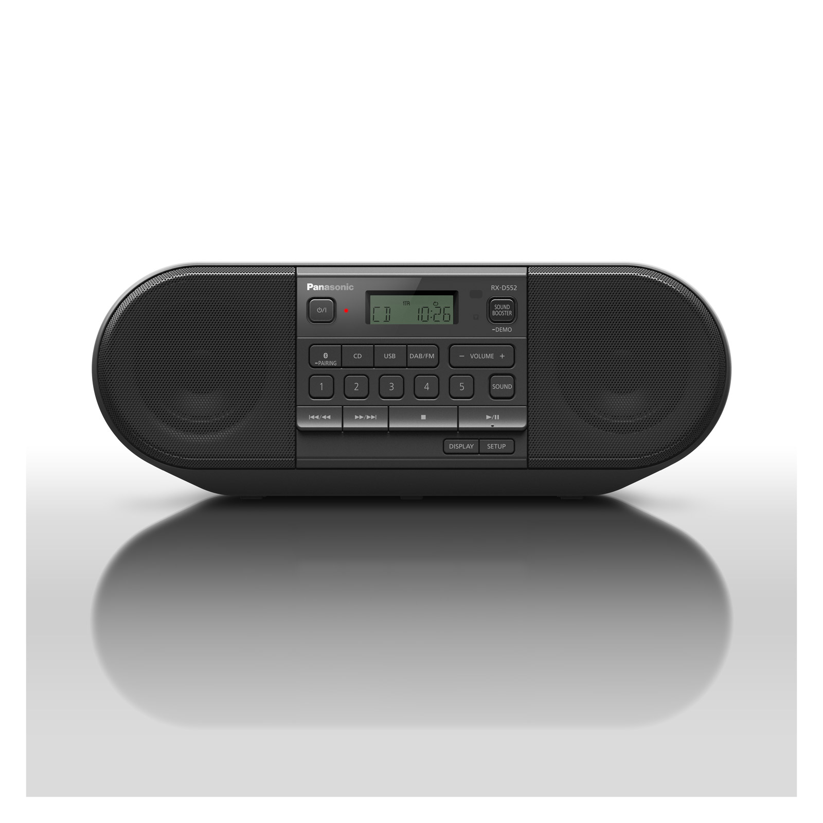 Image of Panasonic RX D552E K Portable Stereo CD System in Black DAB Bluetooth