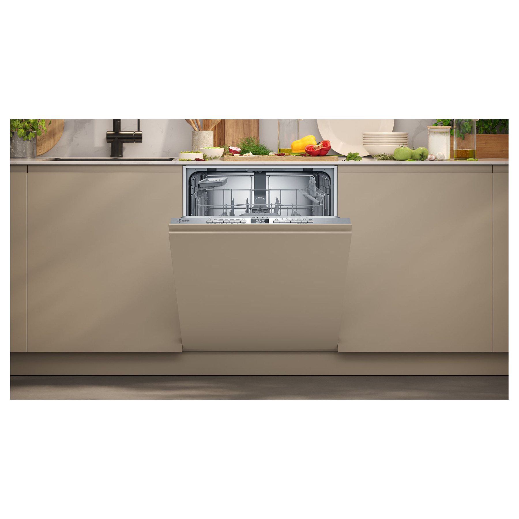 Neff S175HTX14G N50 60cm Fully Integrated Dishwasher 13 Place C Rated, photo 2